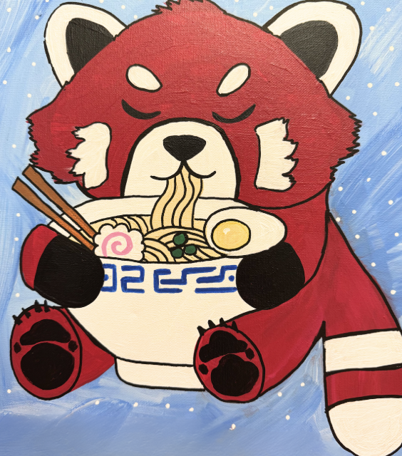 Red Panda  & Ramen Family Paint Night Fri, Mar 6th 5:30-7:30