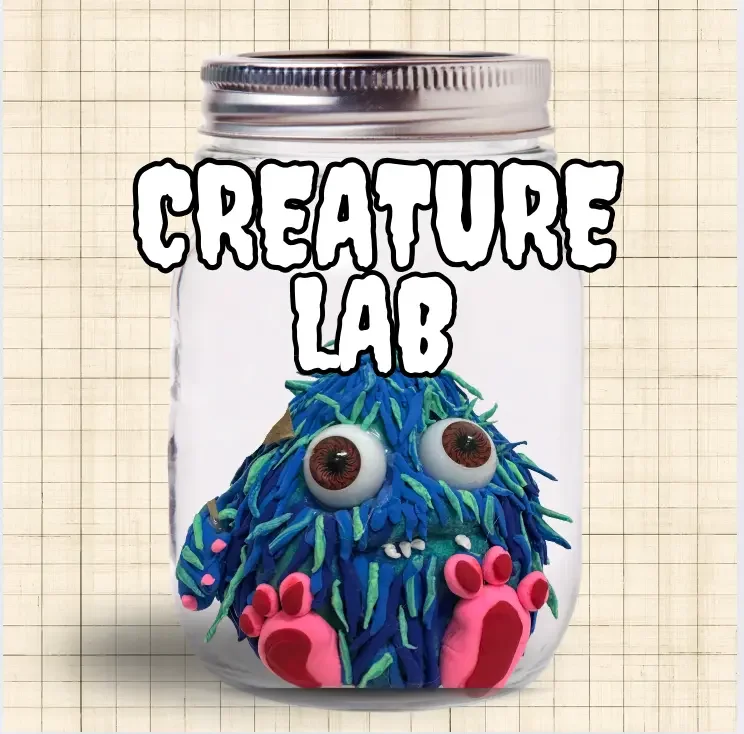 creature lab and monsters kid summer art camp