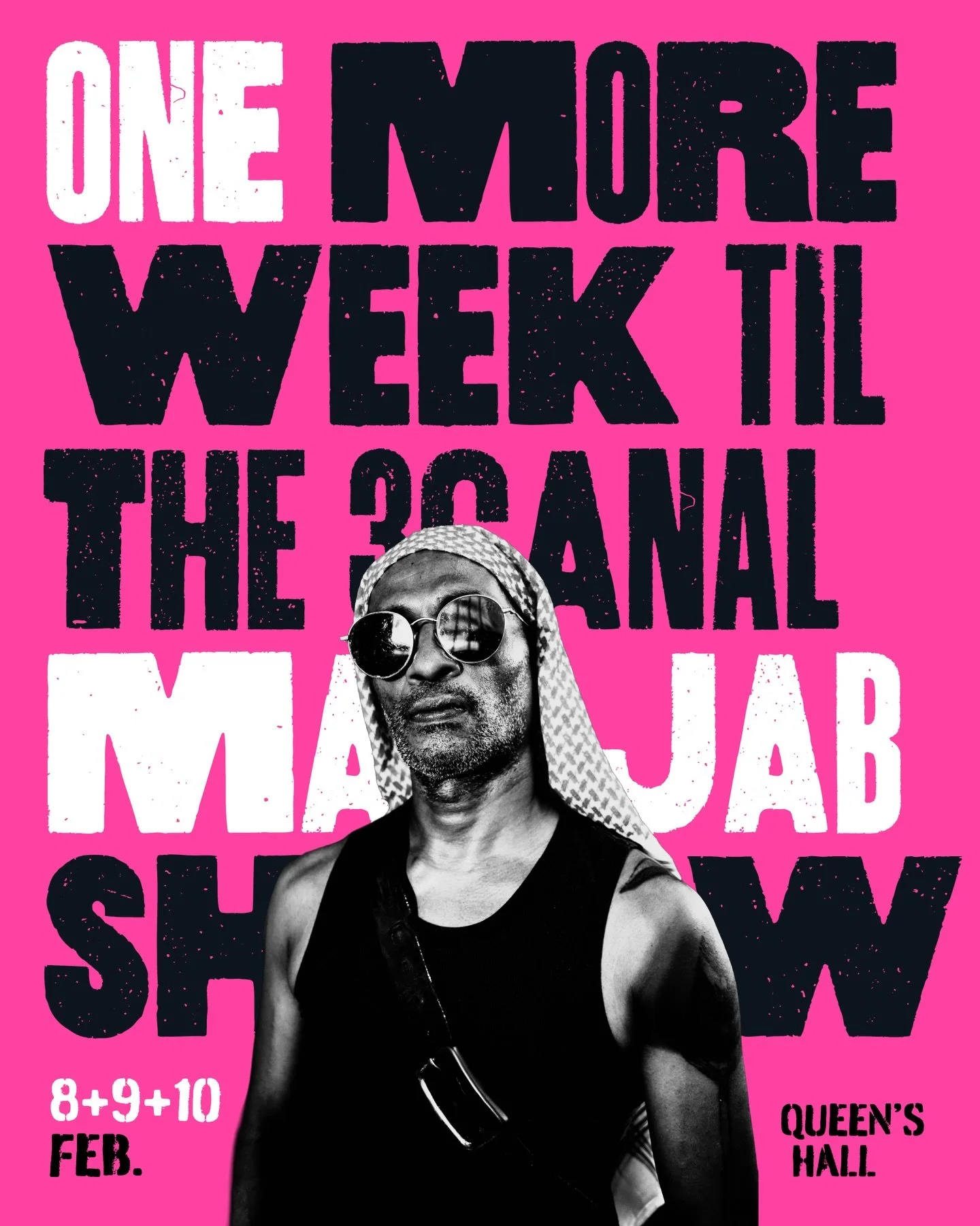 One Week to go until&hellip;
The 3canal Mad Jab Show will be touching down at Queen&rsquo;s Hall ✨

This is a Zone of Peace 🩷 Big vibes, new music, culture in full colour 🇹🇹 Queens Hall go feel it&hellip; and we coming with rell fire!🔥

🎟️ Ticke