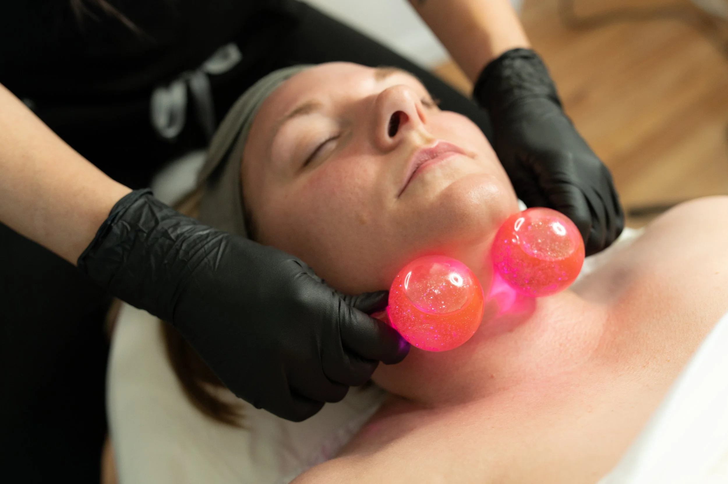 woman-facial-red-balls