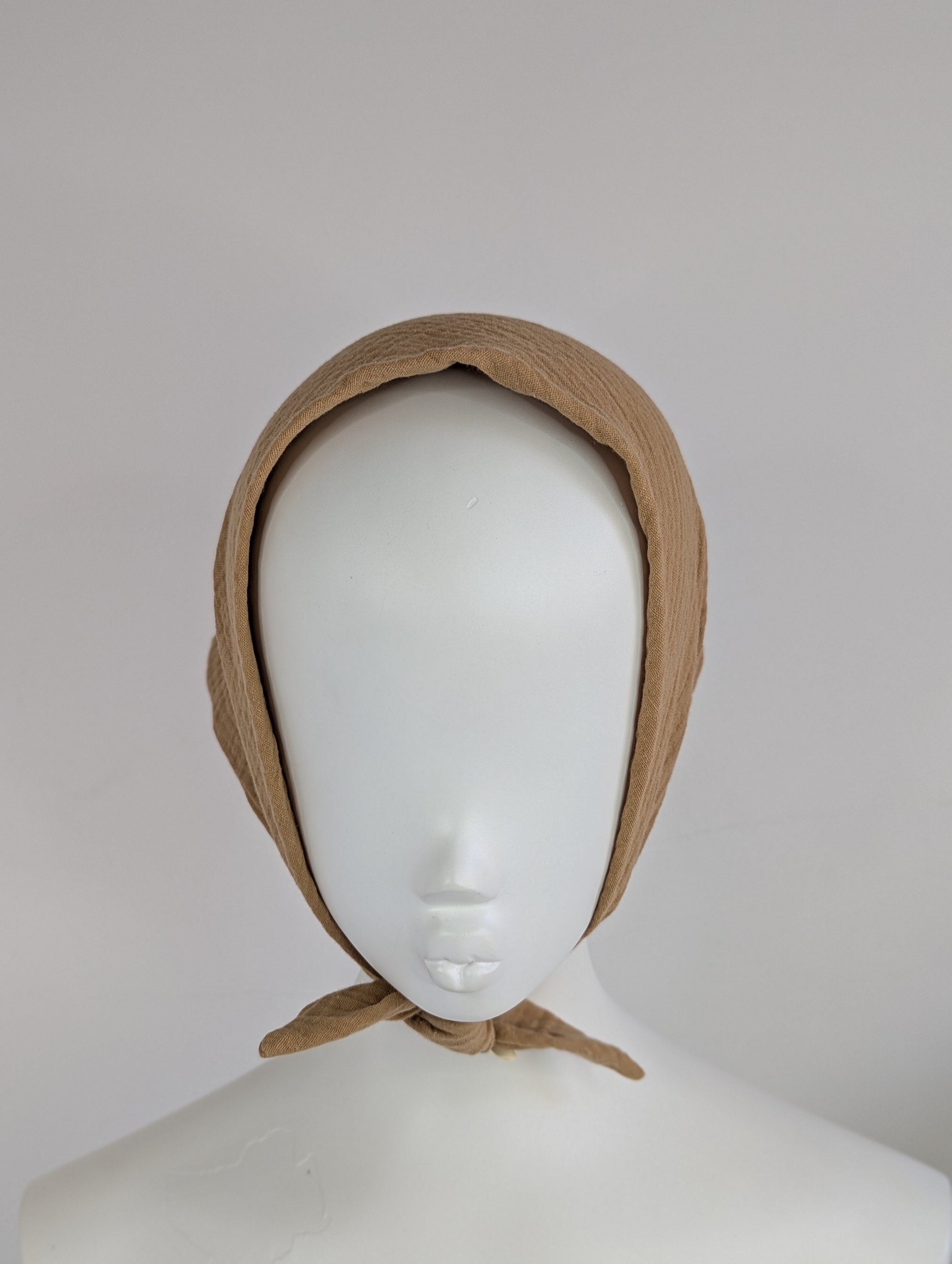 Tan Organic Cotton Triangle Head Scarf