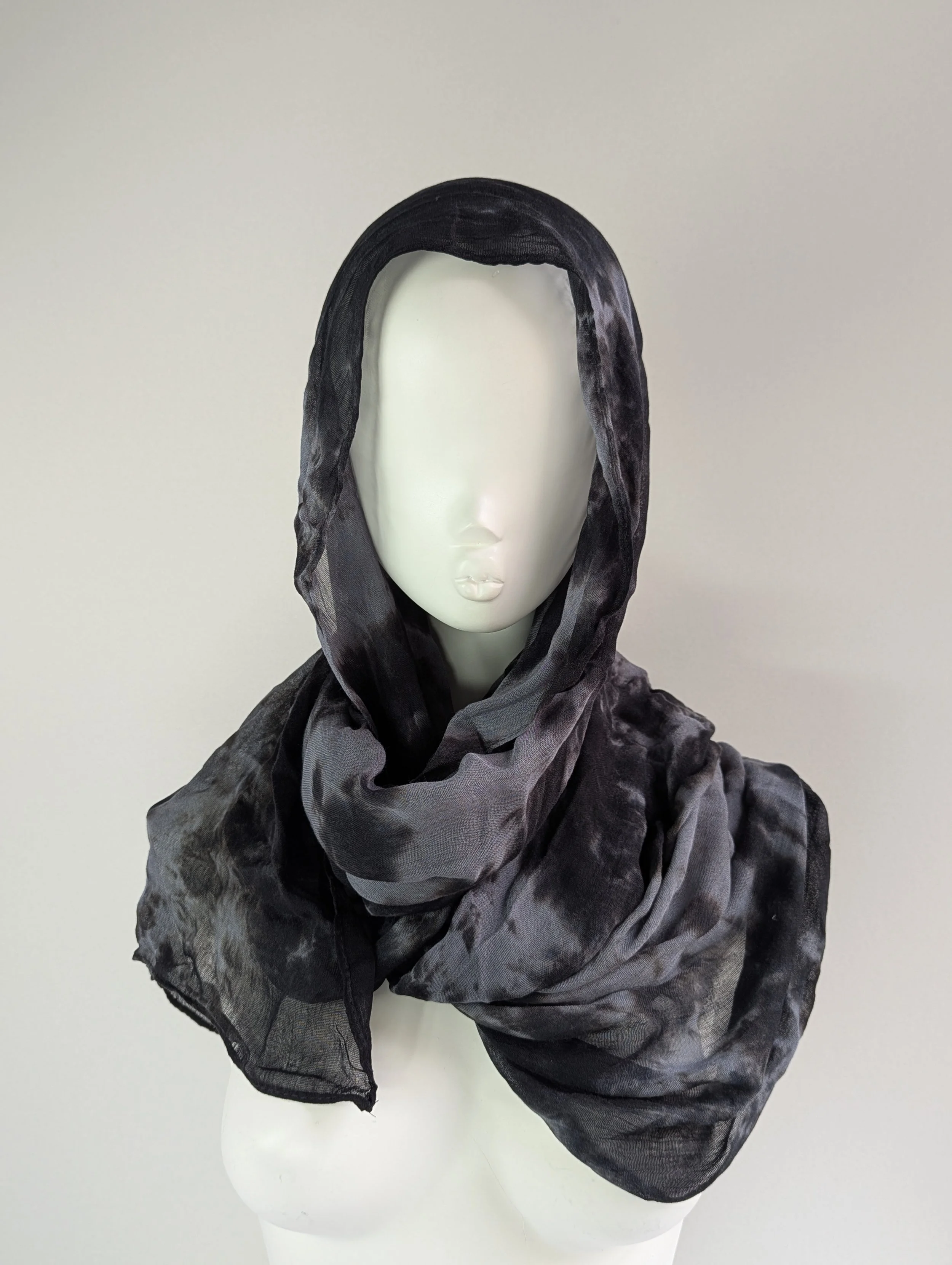 Black Tie Dye Scarf