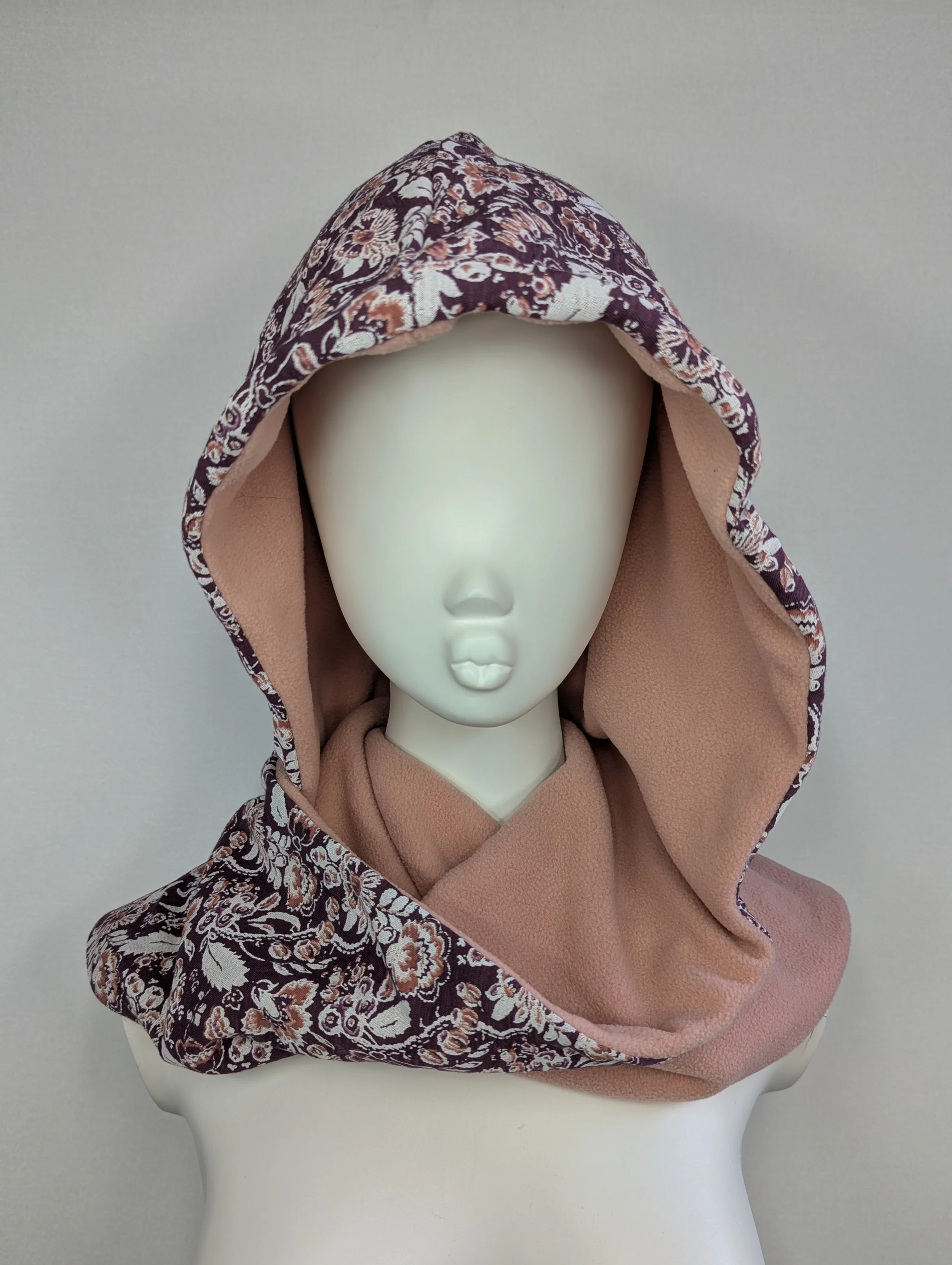 Pink Hooded Pixie Scarf