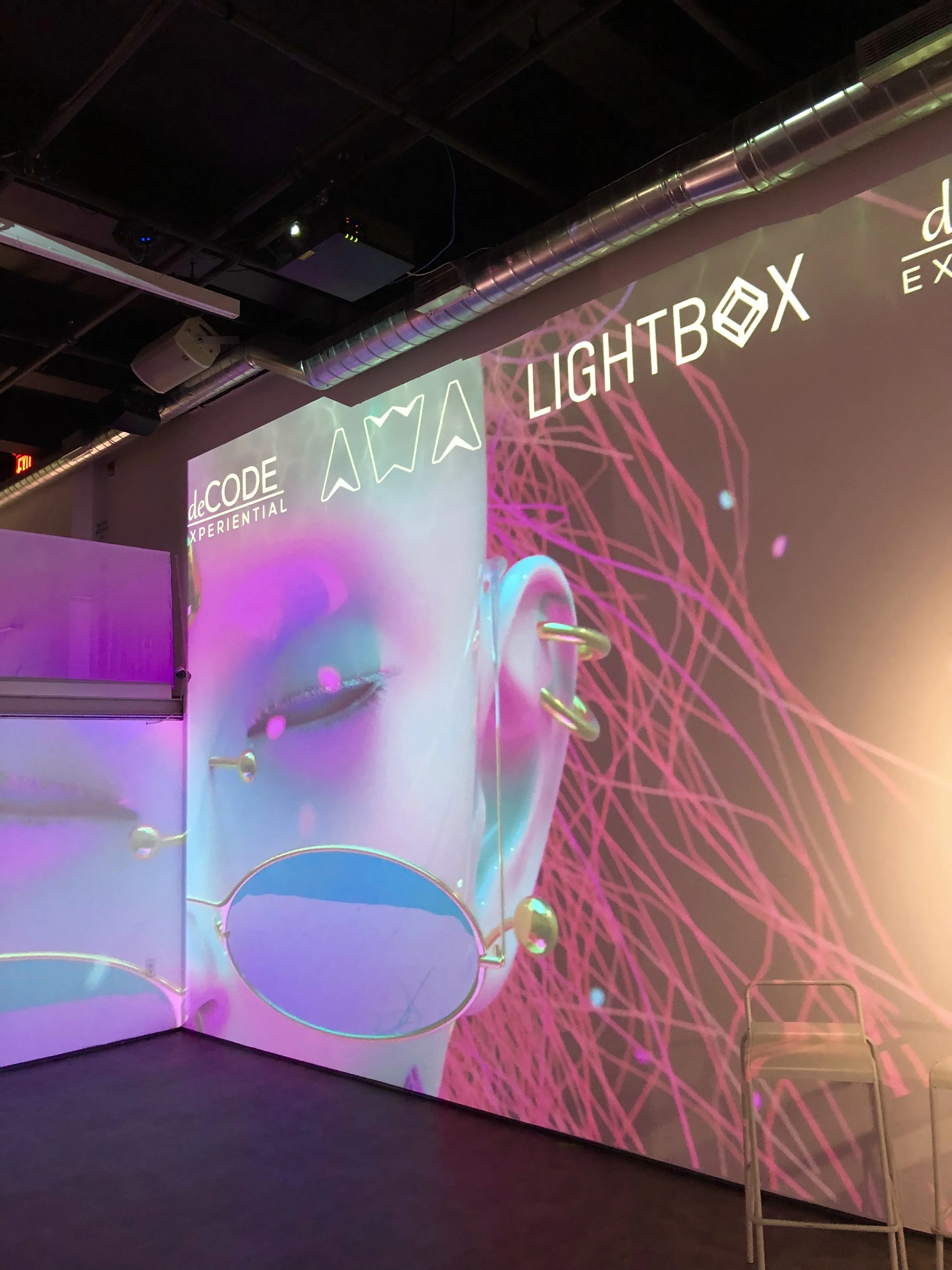 Renderfruit digital artworks exhibited three times in Times Square, New York — large-scale LED screens and 3D motion design installations.