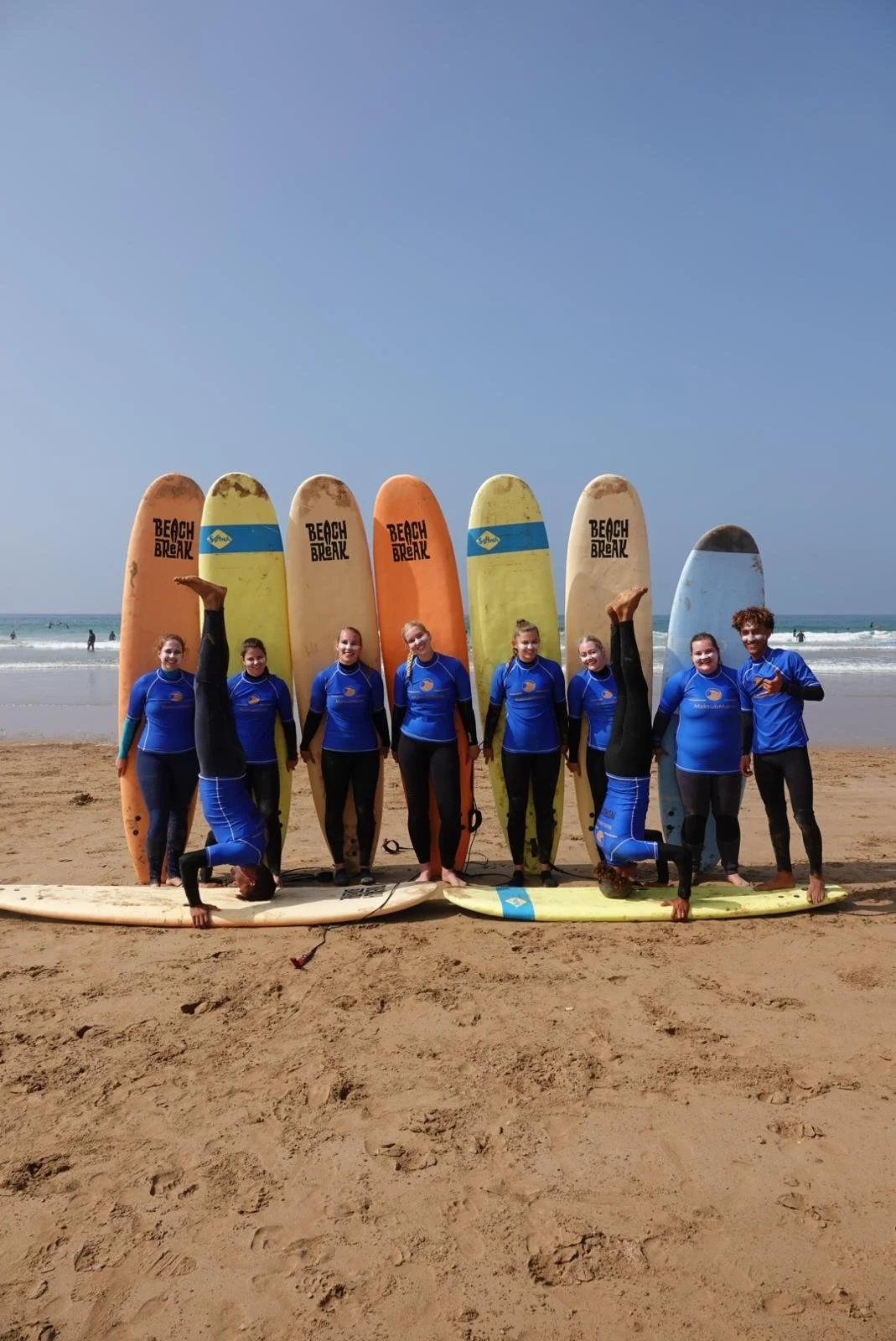 Guests enjoying the Maktub Maroc surf experience