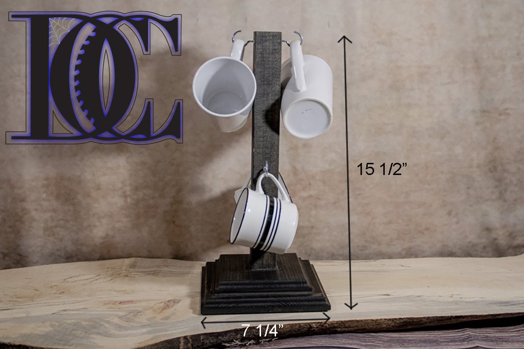 Coffee Mug Holder - 4 Mugs — Dusty Corner Creations, LLC