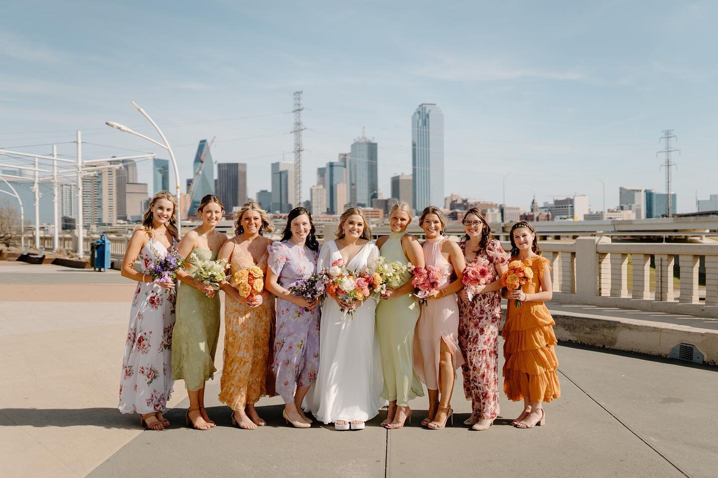 I am loving this vibrant color scheme so much! Even better the bridesmaids bouquets matched their dress colors! 😍

Tags for insta: 
 Bride: @graceschimmoeller
Groom: @dillonschimmoeller
Photo: @vibycreative
Video: @vibycreative
Coordinator: @somethi