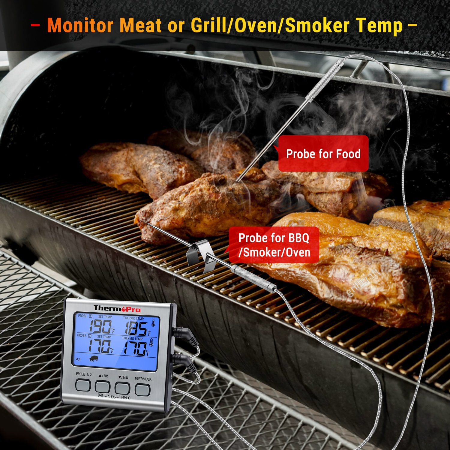 Four Probe Bluetooth Thermometer — SmokinTex Electric Smokers