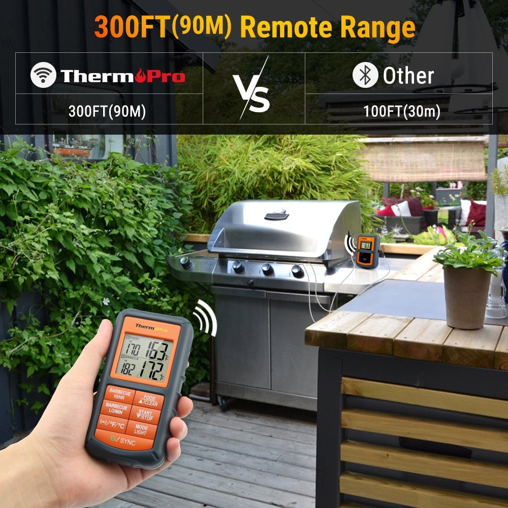 DUAL PROBE REMOTE WIRELESS THERMOMETER