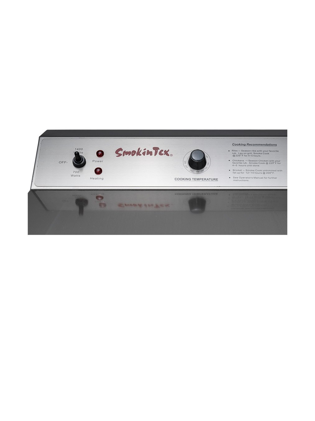 Stainless steel label sticker for SmokinTex electric smoker control panels