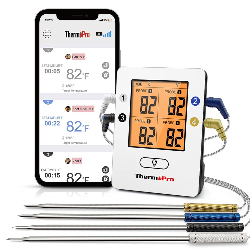 Four Probe Bluetooth Thermometer — SmokinTex Electric Smokers