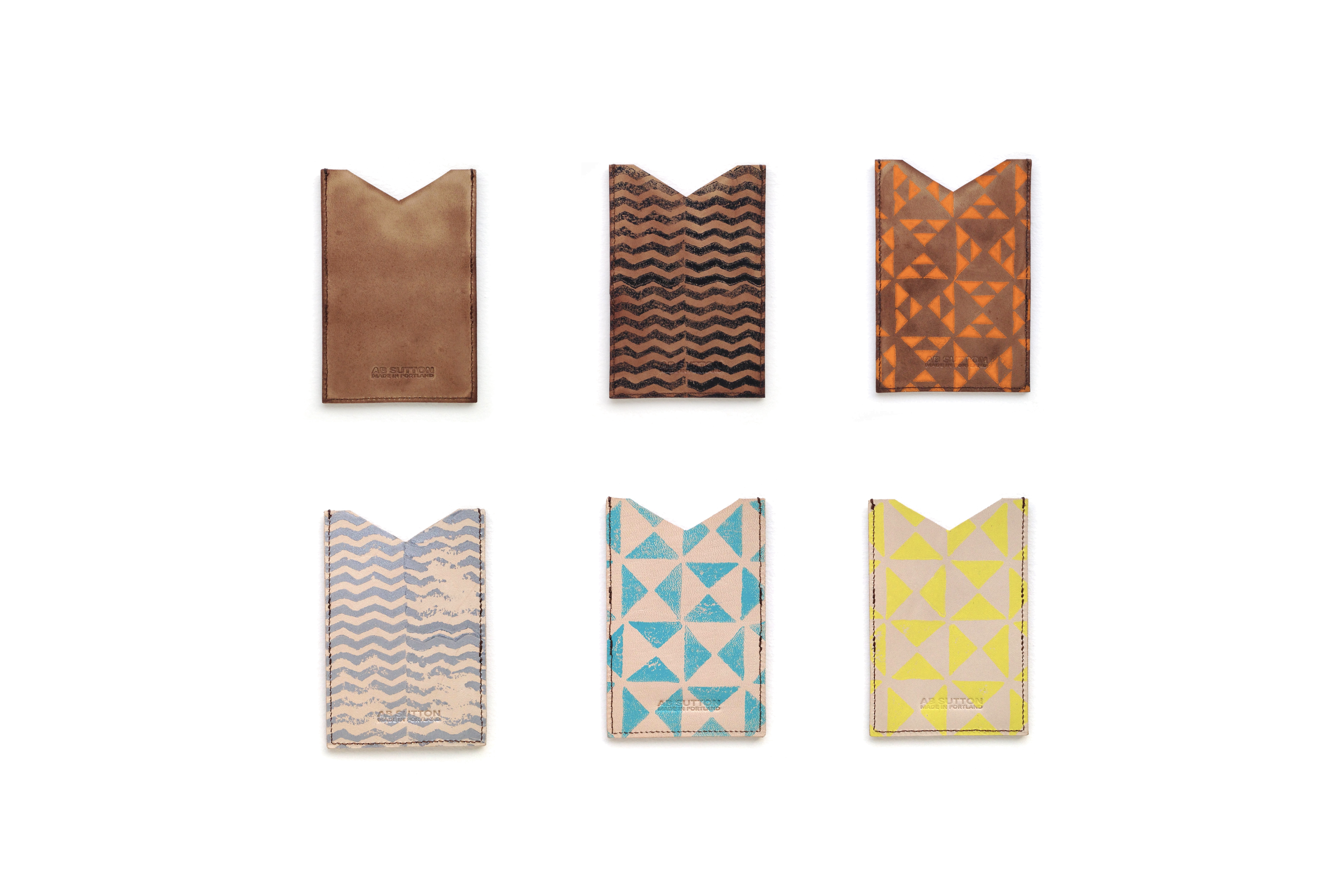PRODUCT DESIGN | AB Sutton Leather Goods: Card cases c. 2015.