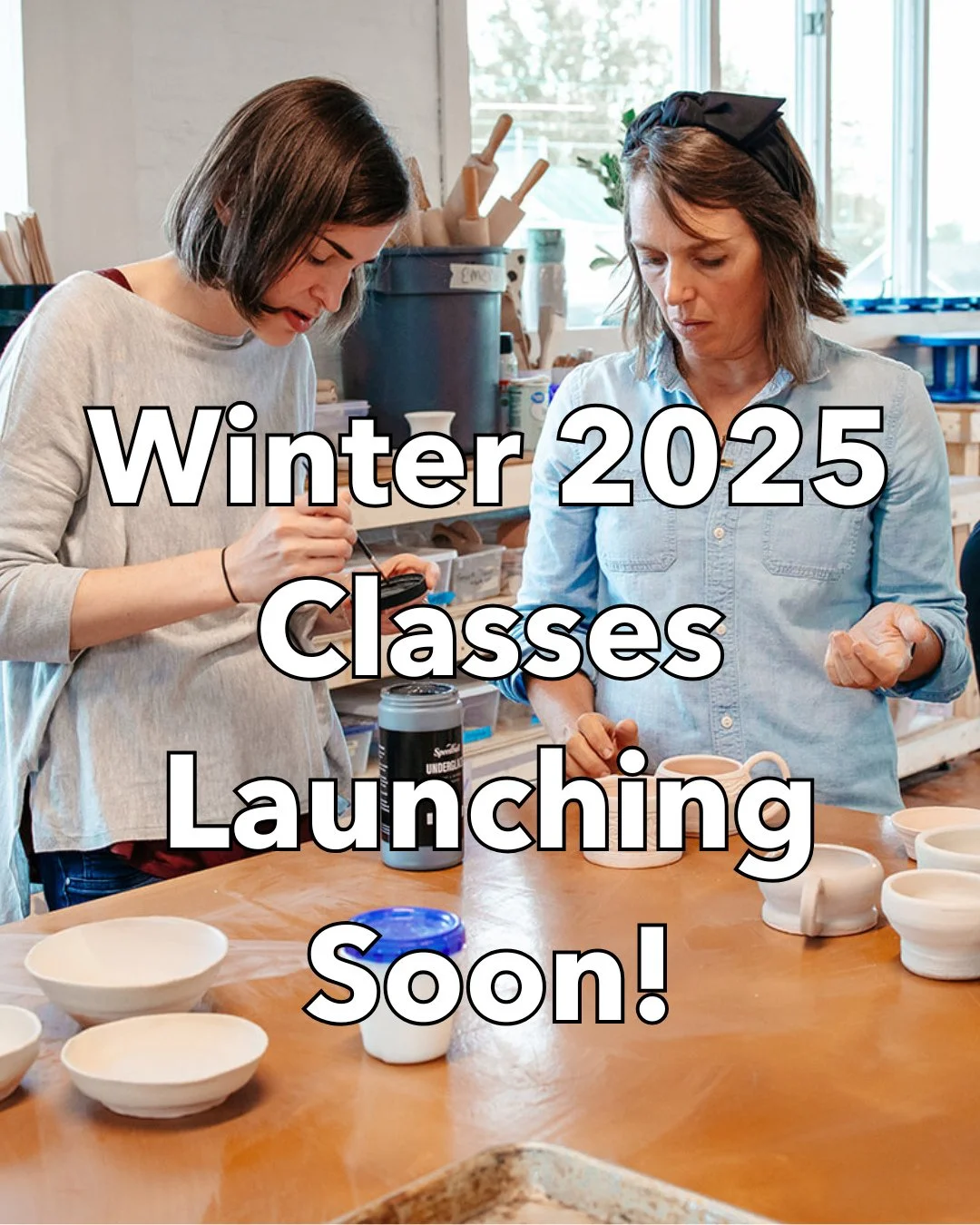 It's starting to get chilly, which means it's almost time to launch our winter class schedule! 
Be the first to know — subscribe to our newsletter to get a sneak peek straight to your inbox! 
Sign up at friendlycityclay.com/contact-us
