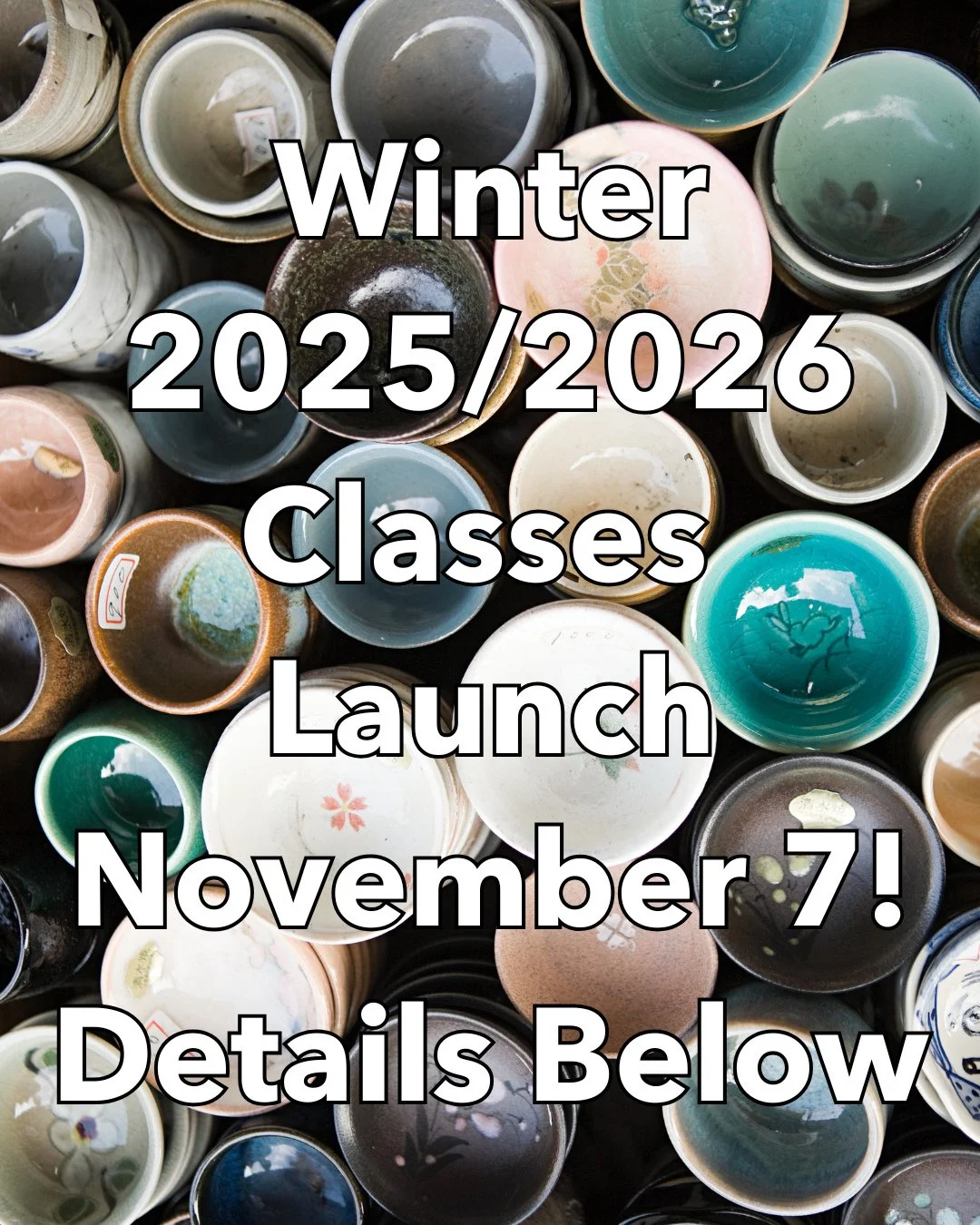 ⁠❄️ Big news &mdash; our Winter Class Launch is happening this Friday, November 7 at 5pm! 🎨✨ Get ready to cozy up with clay, paint, printmaking, and more this winter. Whether you&rsquo;re returning to an old favorite or trying something brand new, t