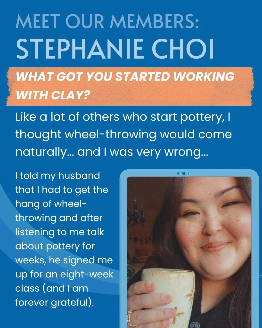 One of my favorite things about running a community studio is getting to watch people discover a new creative passion and make it their own. 

Stephanie is such an inspiration&mdash;what started as a bucket-list pottery class quickly grew into a dedi