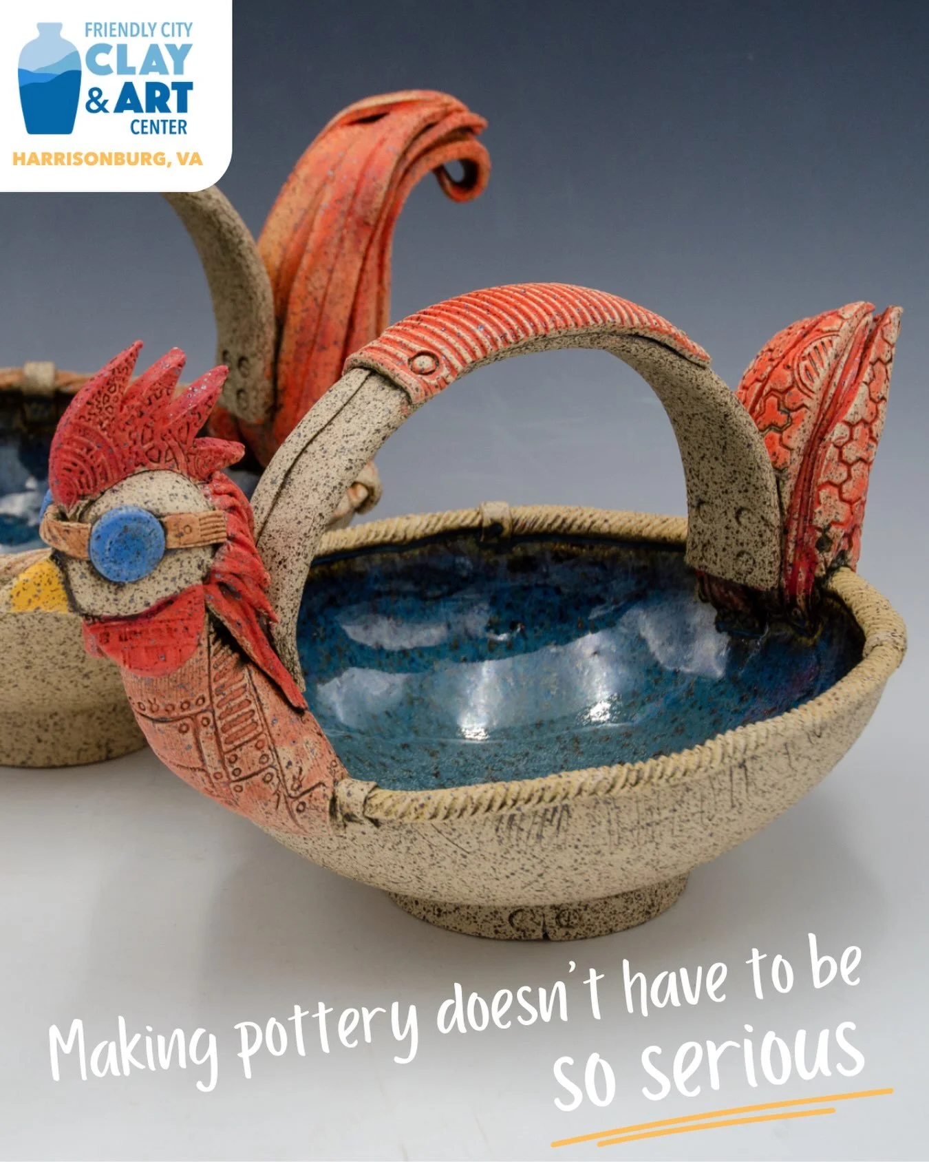 Chicken baskets? BeCAW-yeah!! Coming up this July with Steve Palmer. No experience needed...seriously. 

Steve is a master at leading you through a project step by step, so you&rsquo;ll have fun and create something awesome along the way. 

All the i