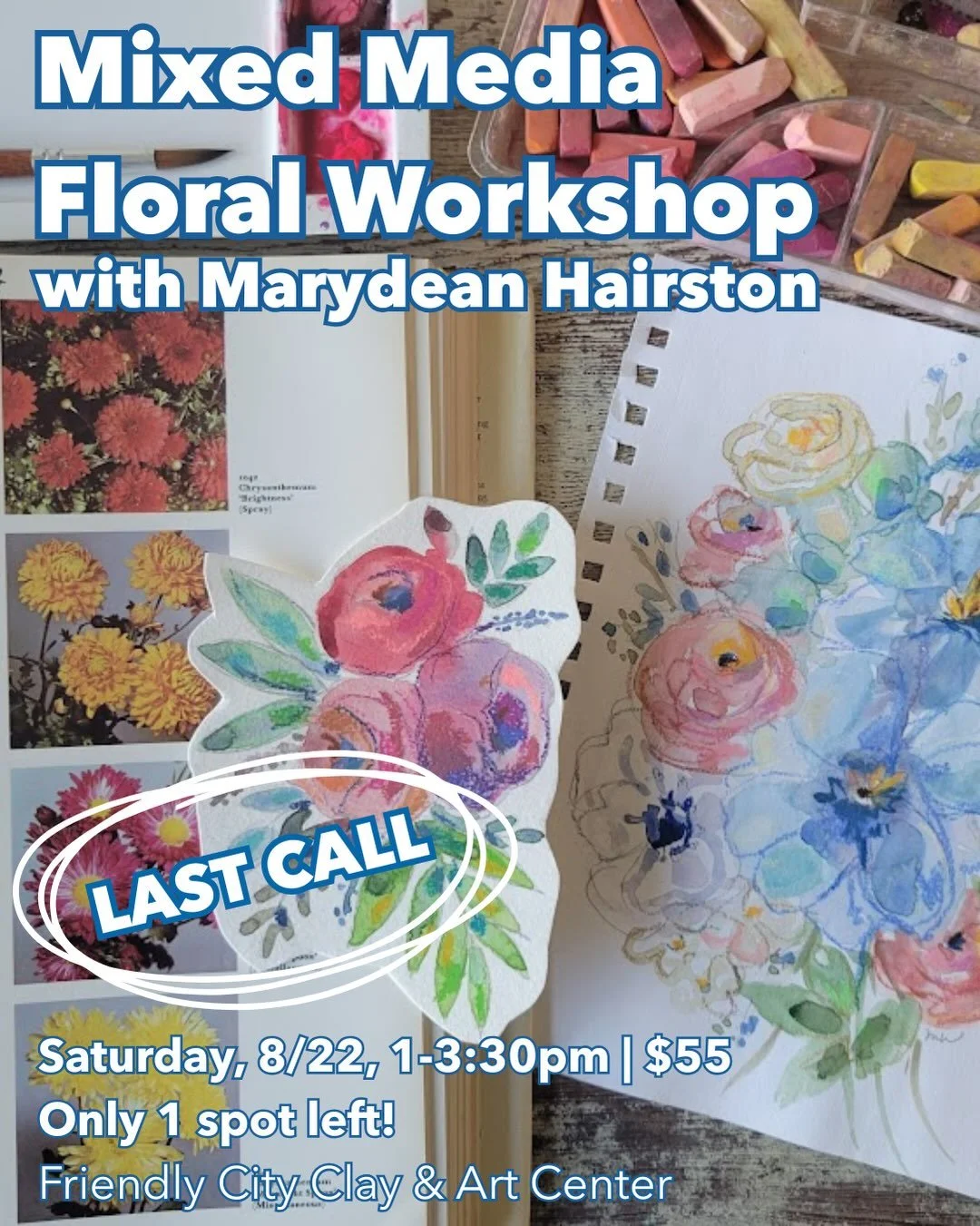 Last call for these two ✨FABULOUS✨ classes!! Try something new as summer winds down! 
#harrisonburgva #artistsofinstagram #ceramics #watercolor #friendlycityclay