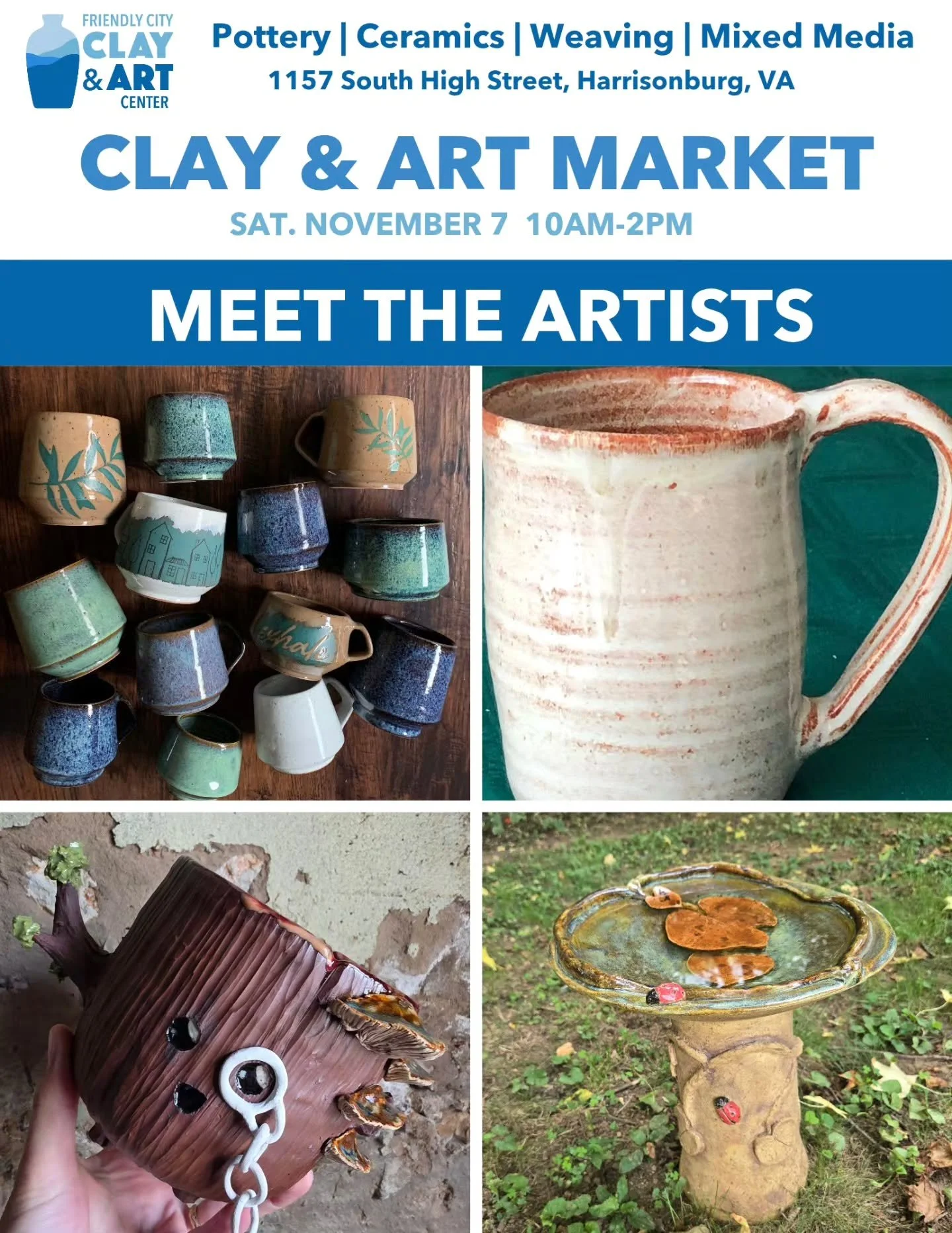 🍁Our Fall market is coming up!🍁 Meet some of our talented artists:

LPMpottery
LP creates functional pottery designed to feel good in your hands. Her pottery is an invitation to slow down, hold something made by hand, and reconnect through everyday