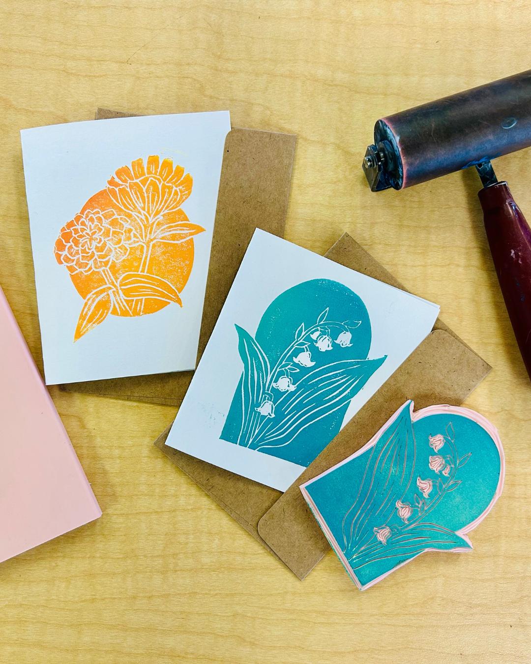 Linocut Card Making: Spring Botanicals with Eva Camunas