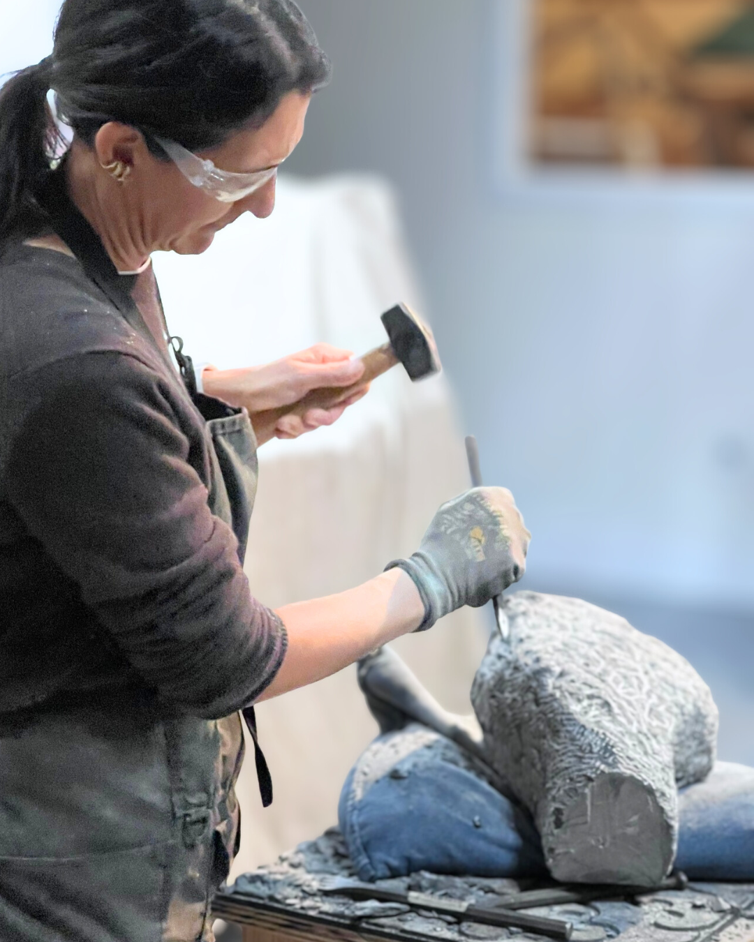Stone Carving Animal Sculptures with Bethany