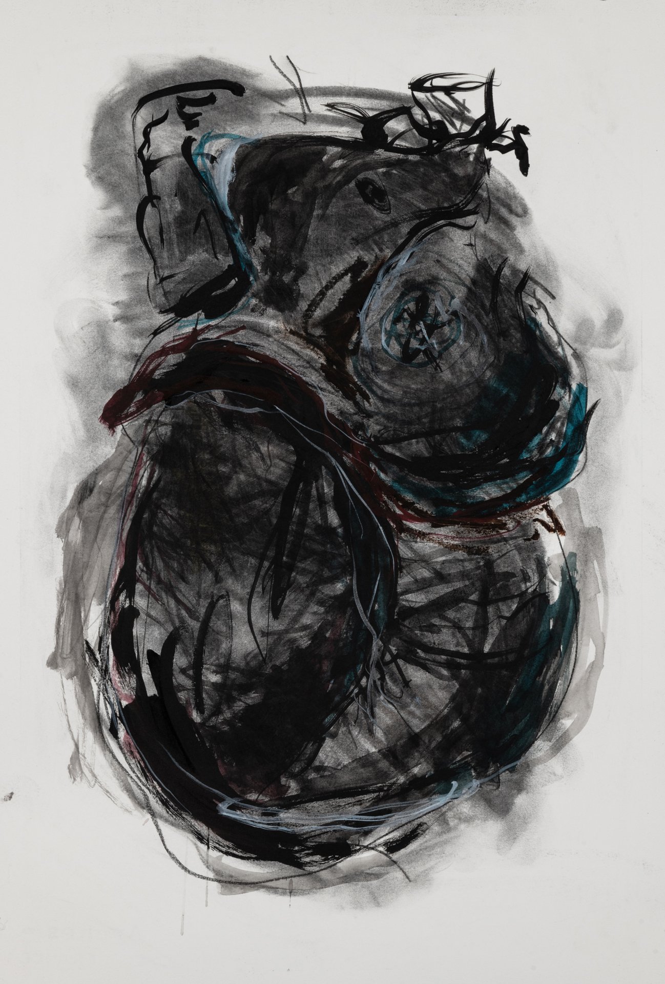 New Heart. 15"x22" (Acrylic, ink on paper) 2018