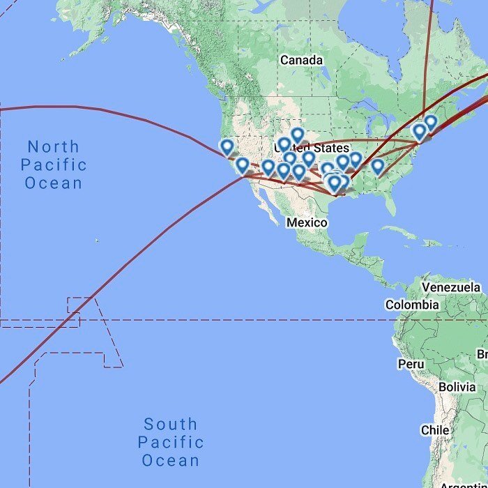 So with today's flight being weathered off, my flying stats for 2022 are in: 

Flights: 159 (143.5K miles)
Countries landed in: 33 (9 new)
Aircraft types: 38 (added 338, AS65, B350, 7M9)
Airlines: 50
Longest flight: SIN-JFK (18:00)
Shortest flight: P