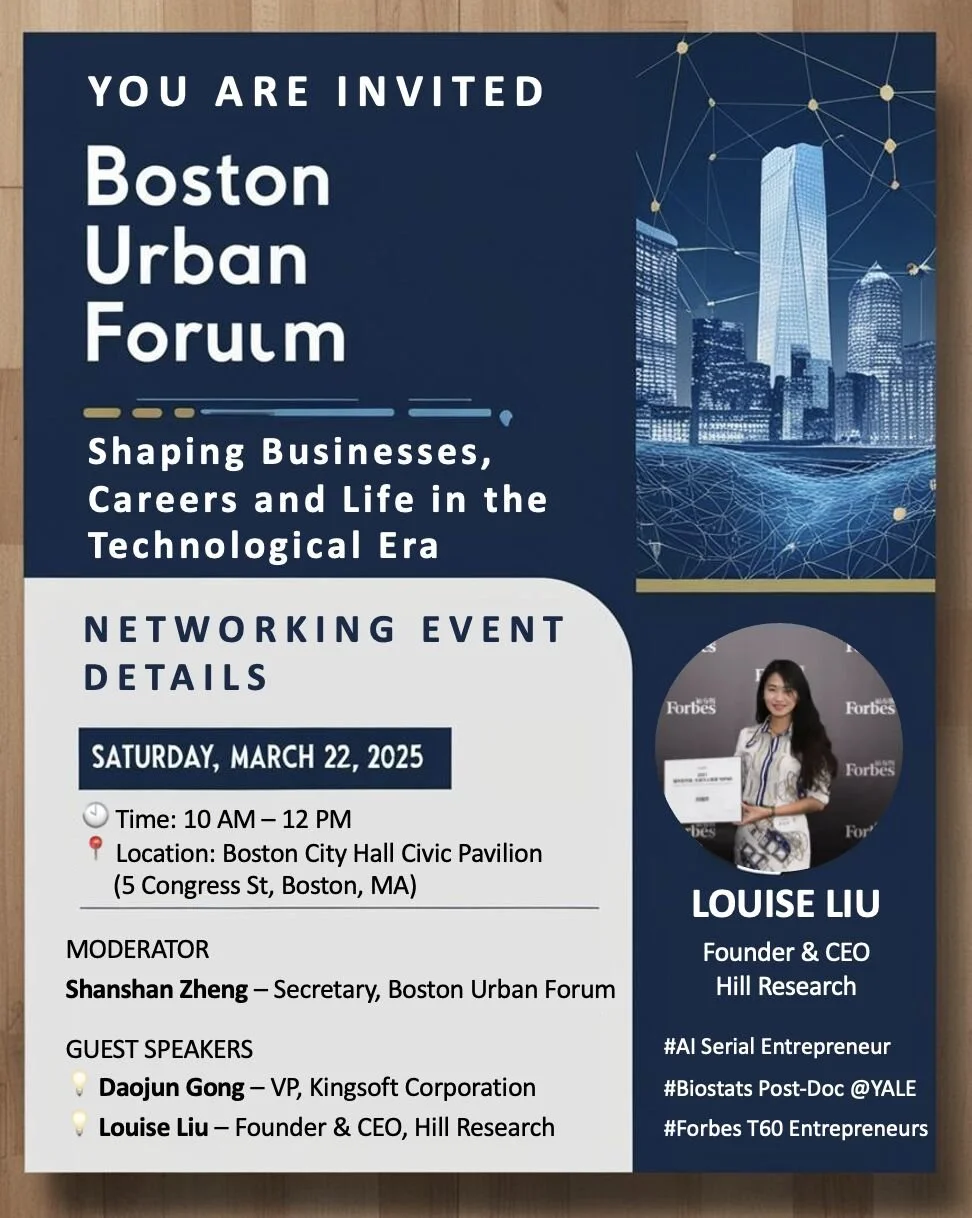 Hill Research CEO to Speak at Boston Urban Forum on AI’s Transformative Impact