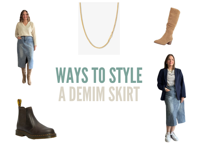 5 Ways to style a denim skirt for fall