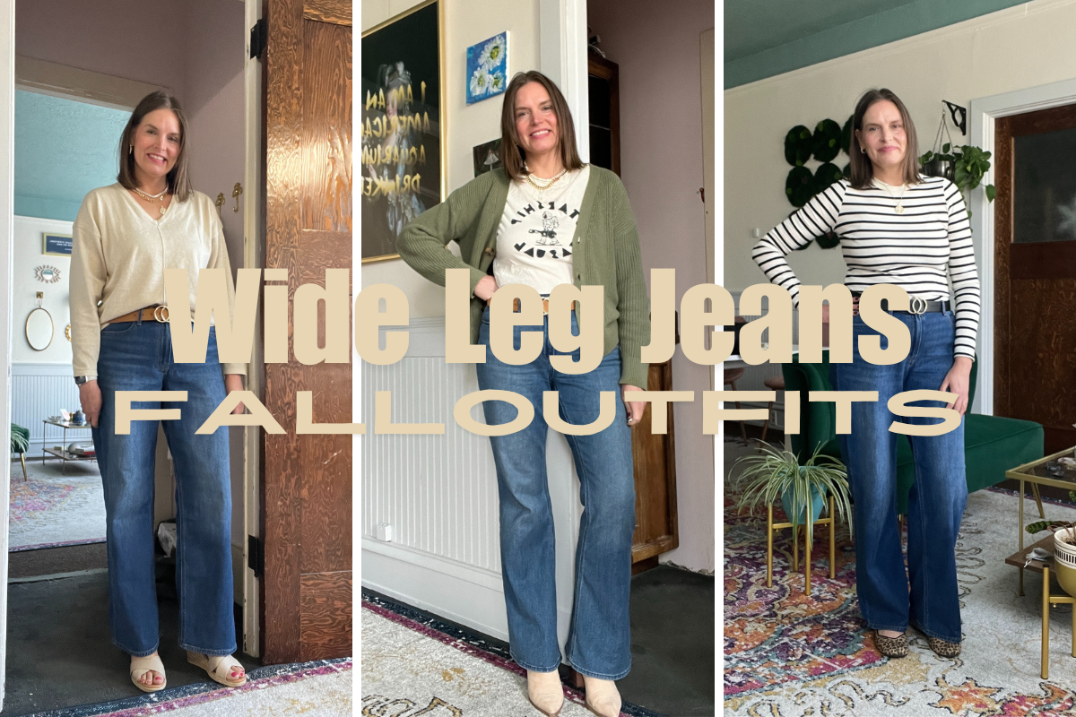 How to style wide leg jeans for fall