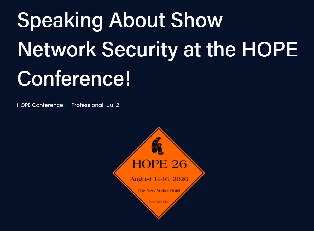 Show Network Security Talk Rehearsal