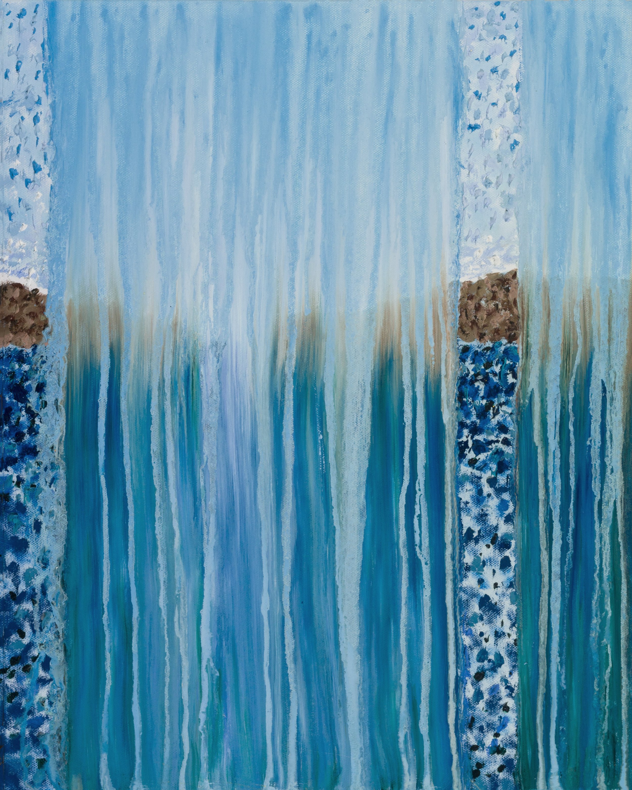 Coastal Horizons of Rain Reveal- original oil painting by Rachel Brask - 16x20inches - wall art