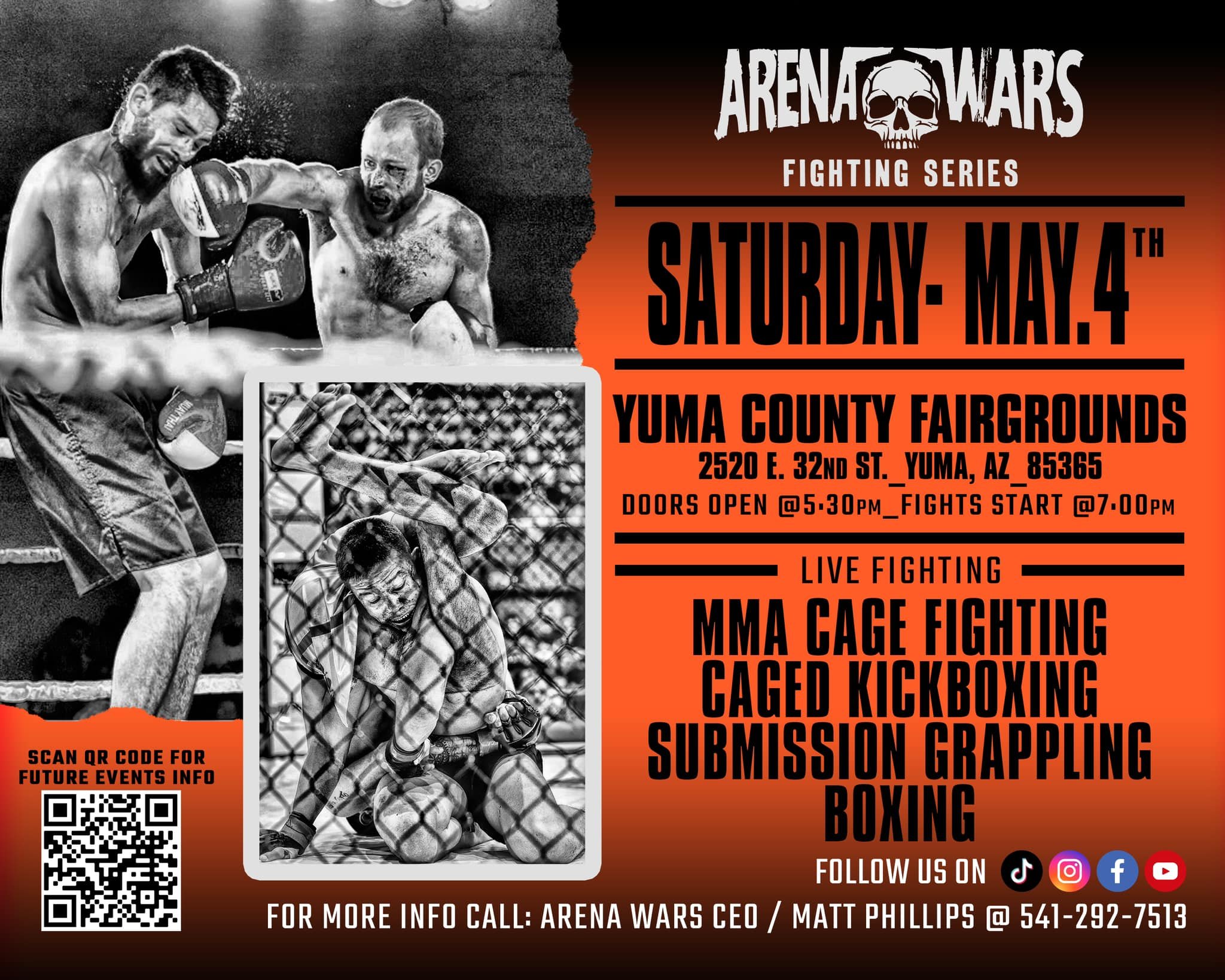 Event Calendar — Arena Wars Fighting Series