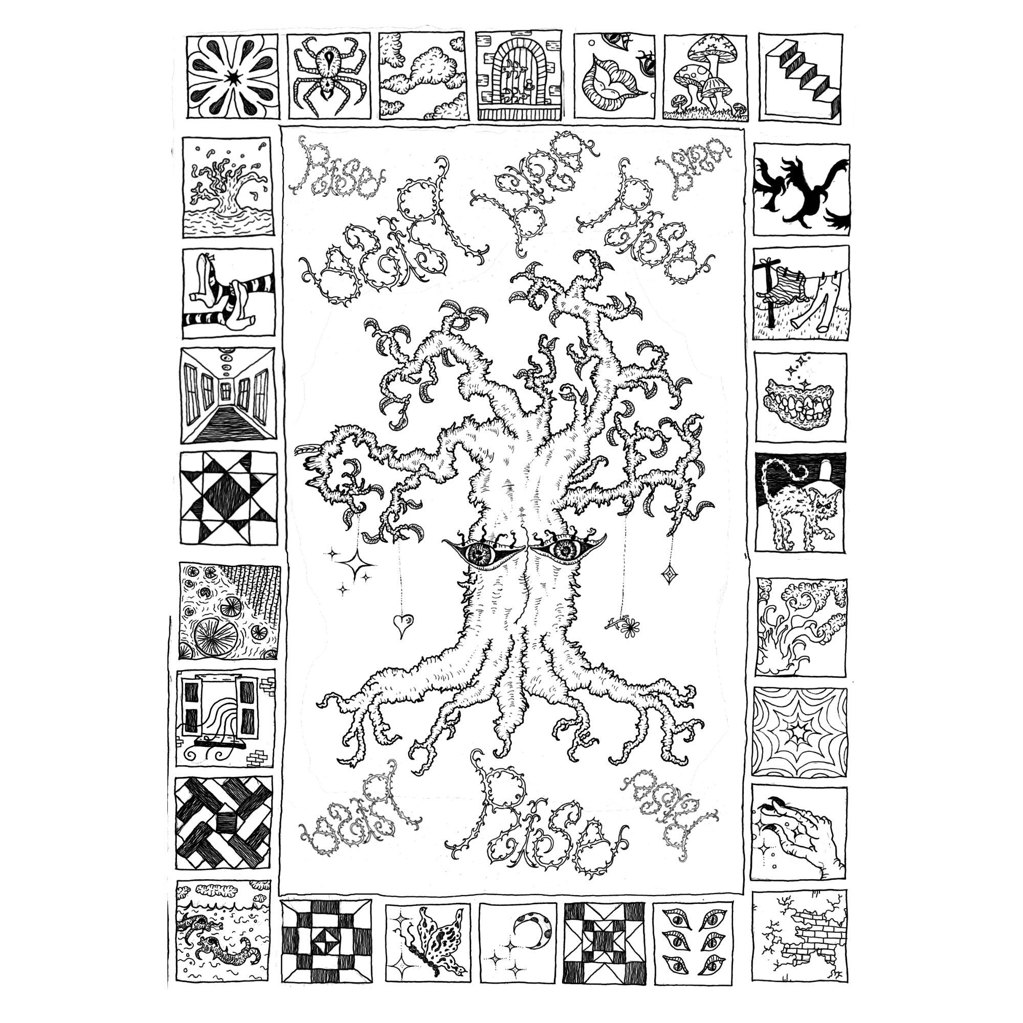 "Rise" 18" x 24" pen on paper 2020