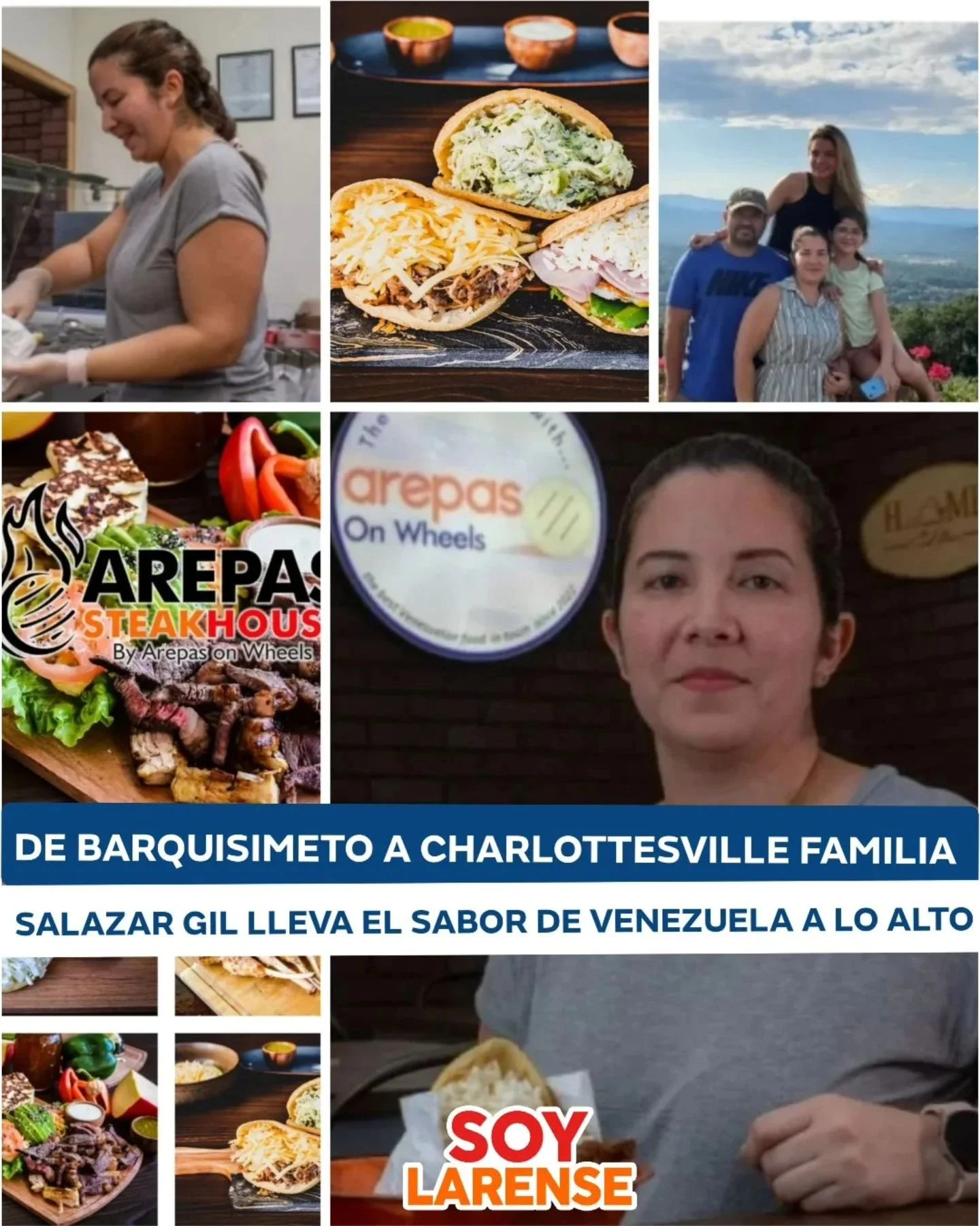 Posted • @soylarense ¡Orgullo venezolano en Charlottesville! 
Desde Barquisimeto hasta Charlottesville, la familia Salazar-Gil está llevando el sabor auténtico de Venezuela al corazón de Virginia y ¡con grandes