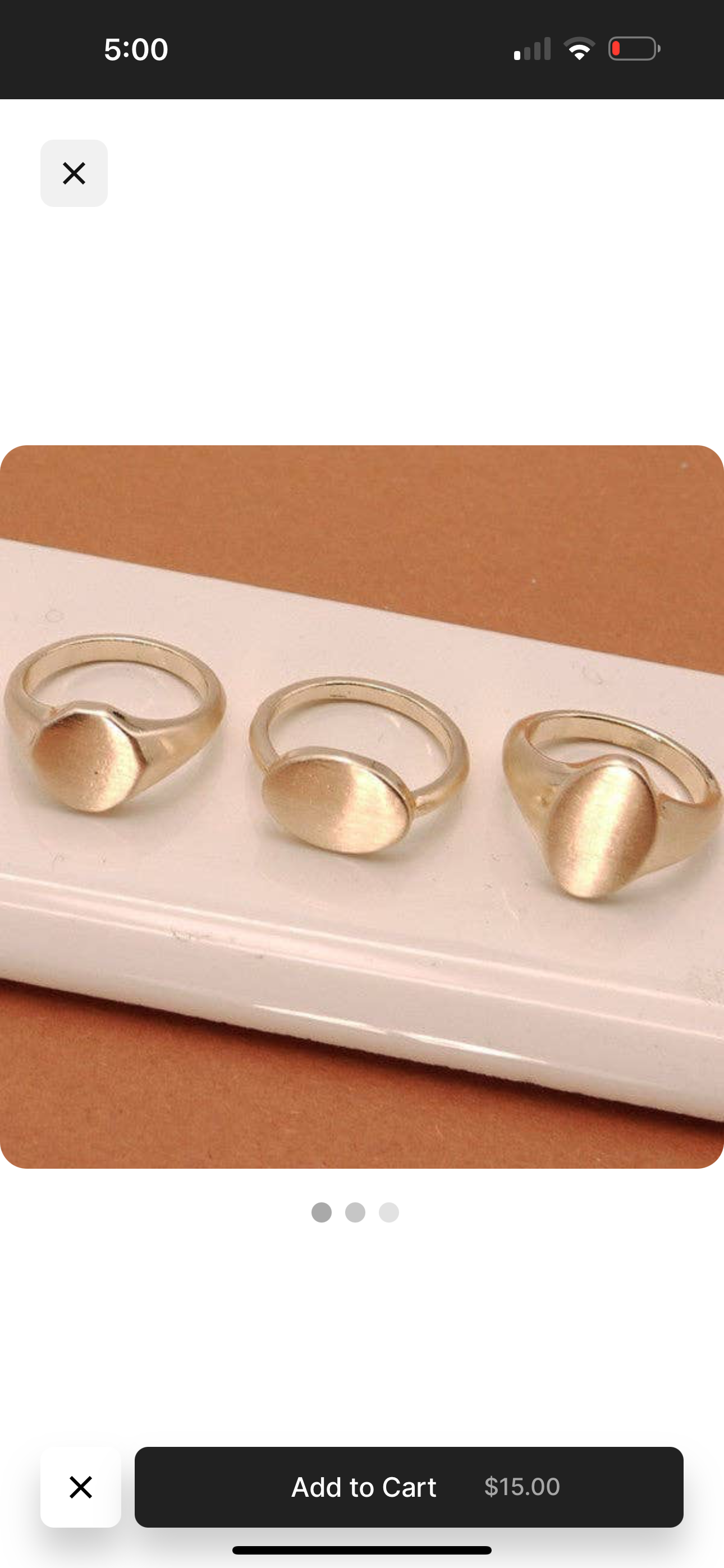 Trio Emblem Rings - Size 7