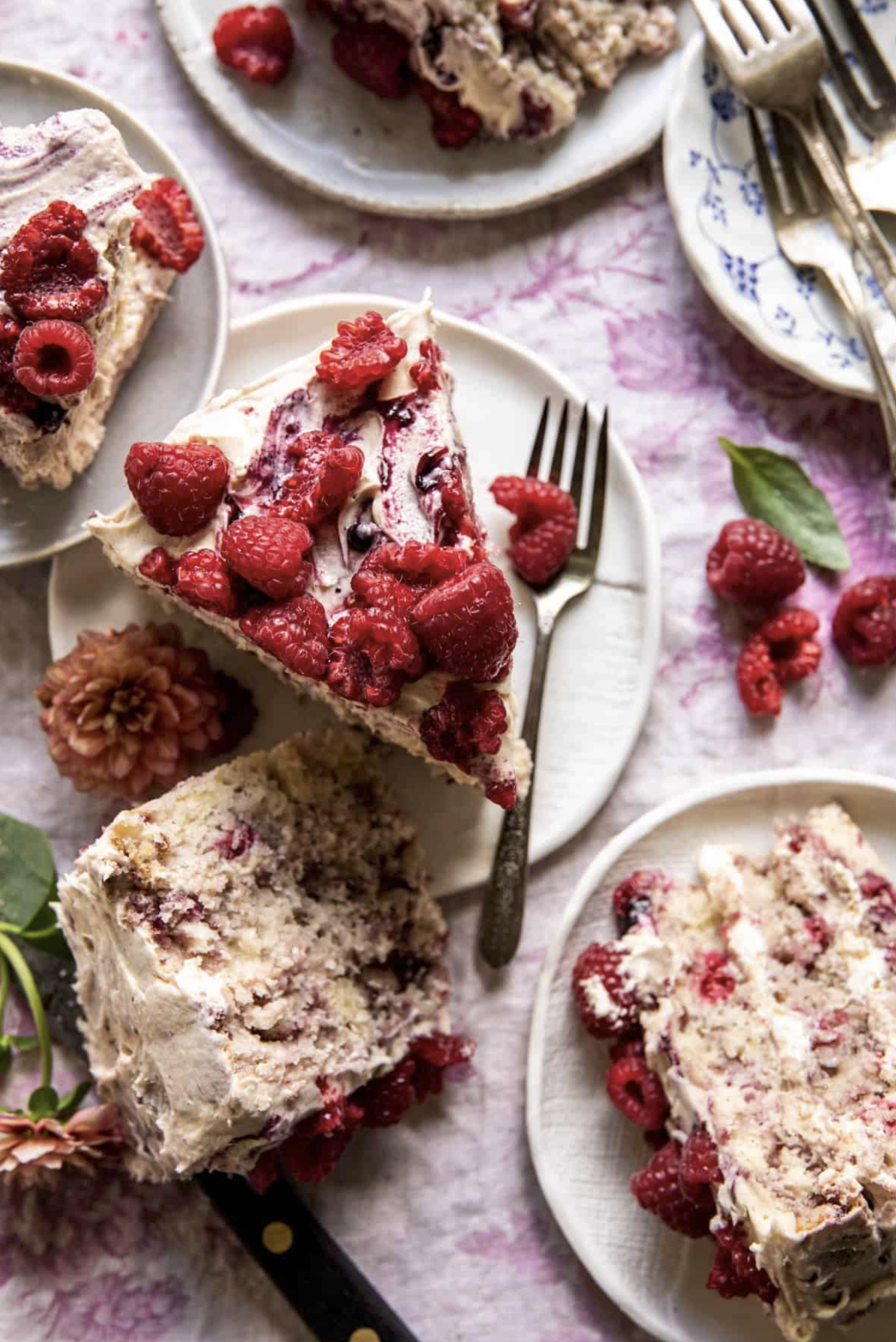Smashed Raspberry White Chocolate Cake