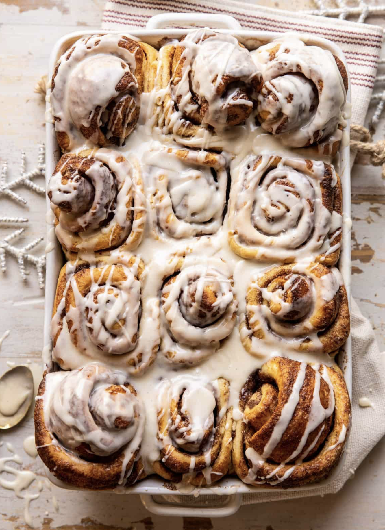 Eggnog Cinnamon Roll