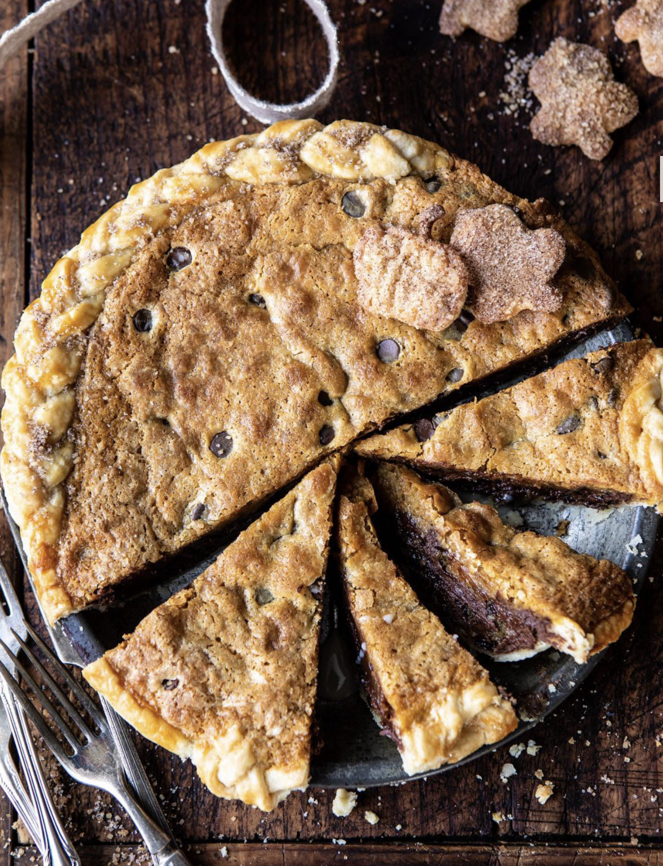 Gooey Chocolate Chip Cookie Pumpkin Pie