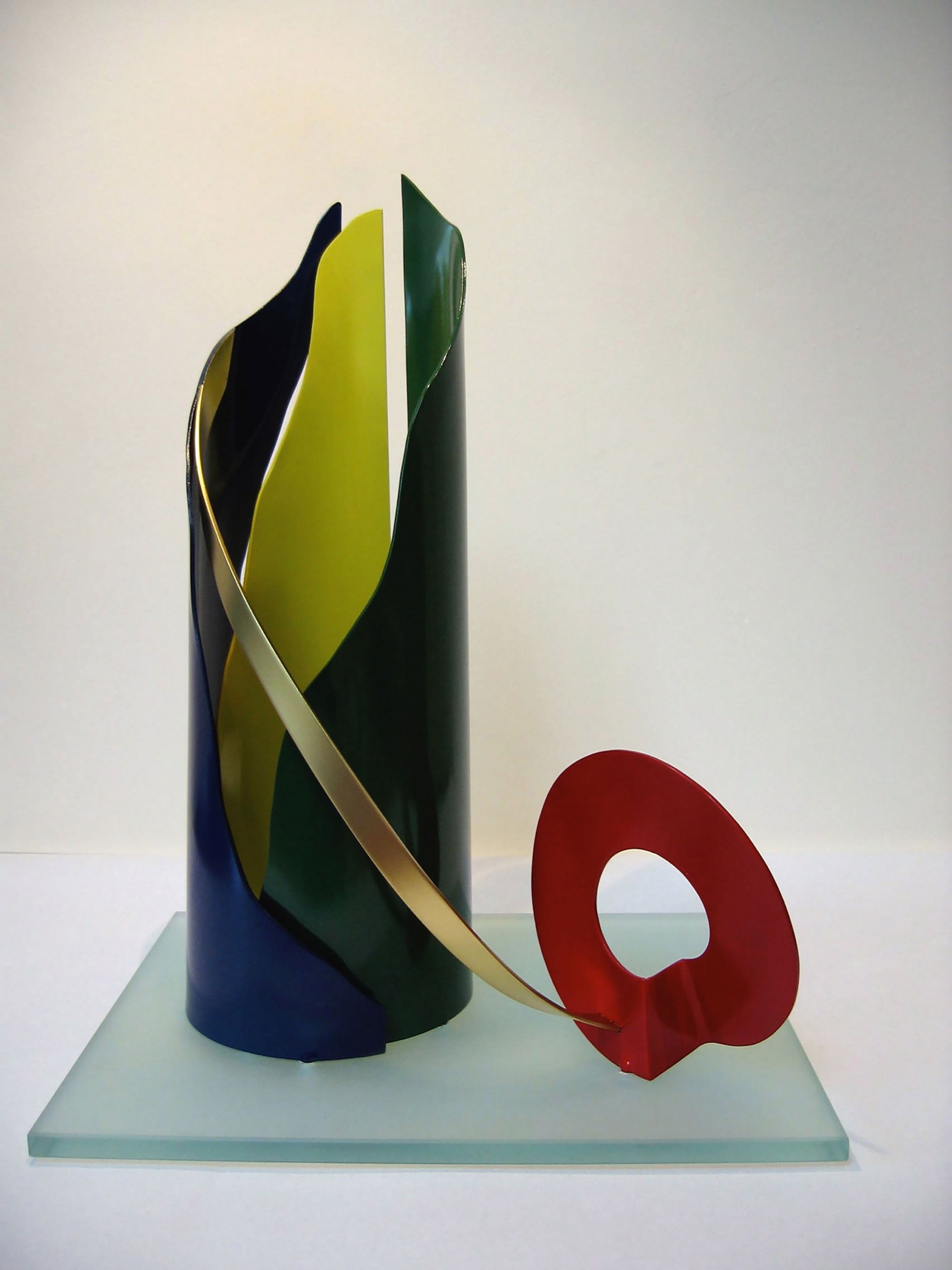 Title Green Fuse.
Material Stainless Steel.
Size 30 cm long by 15 cm high.
Year 2017
Private Collection USA.