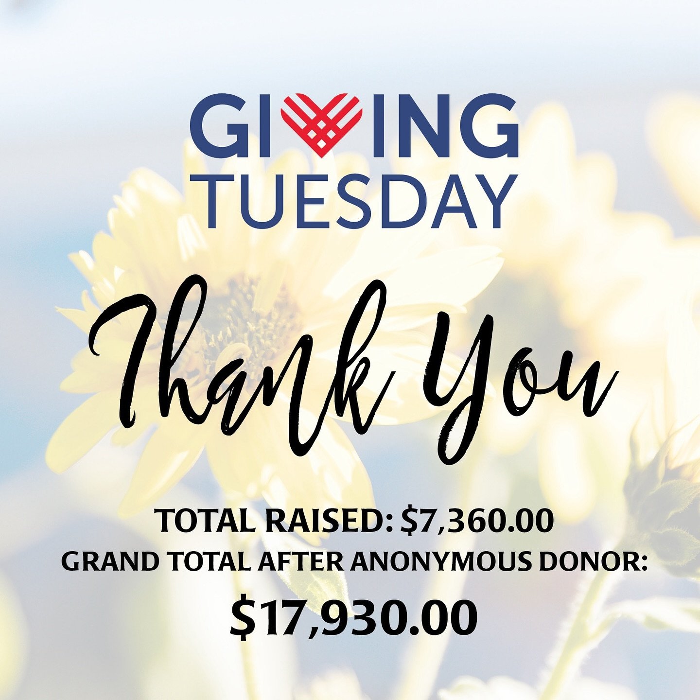 Thank you to everyone that donated before and on Giving Tuesday! Your Support goes so far and we are very humbled from all of your donations.

A VERY Special thank you to an anonymous donor who are grandparents to a student here at Lemon Ave Elementa