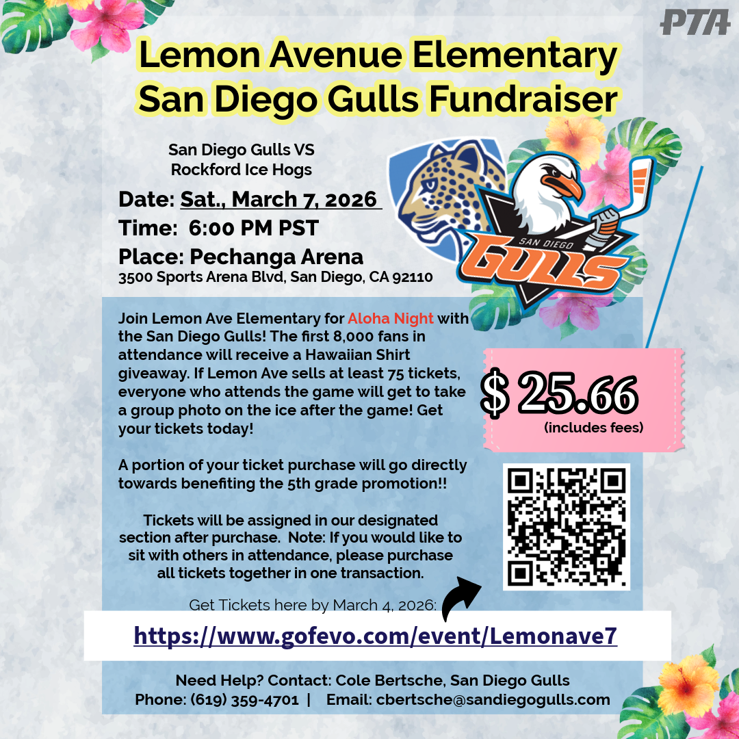 Gulls Game - 5th Grade Fundraiser