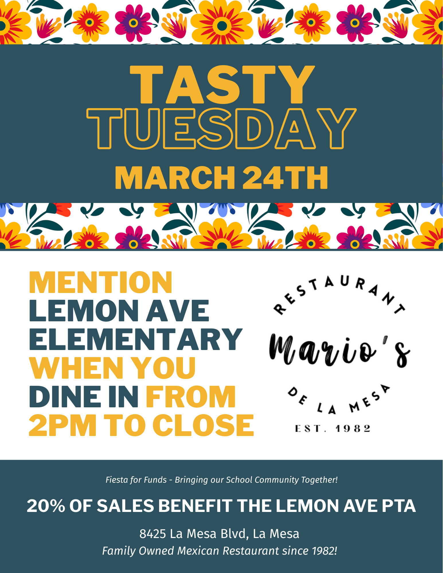 Tasty Tuesday's - Mario's de La Mesa