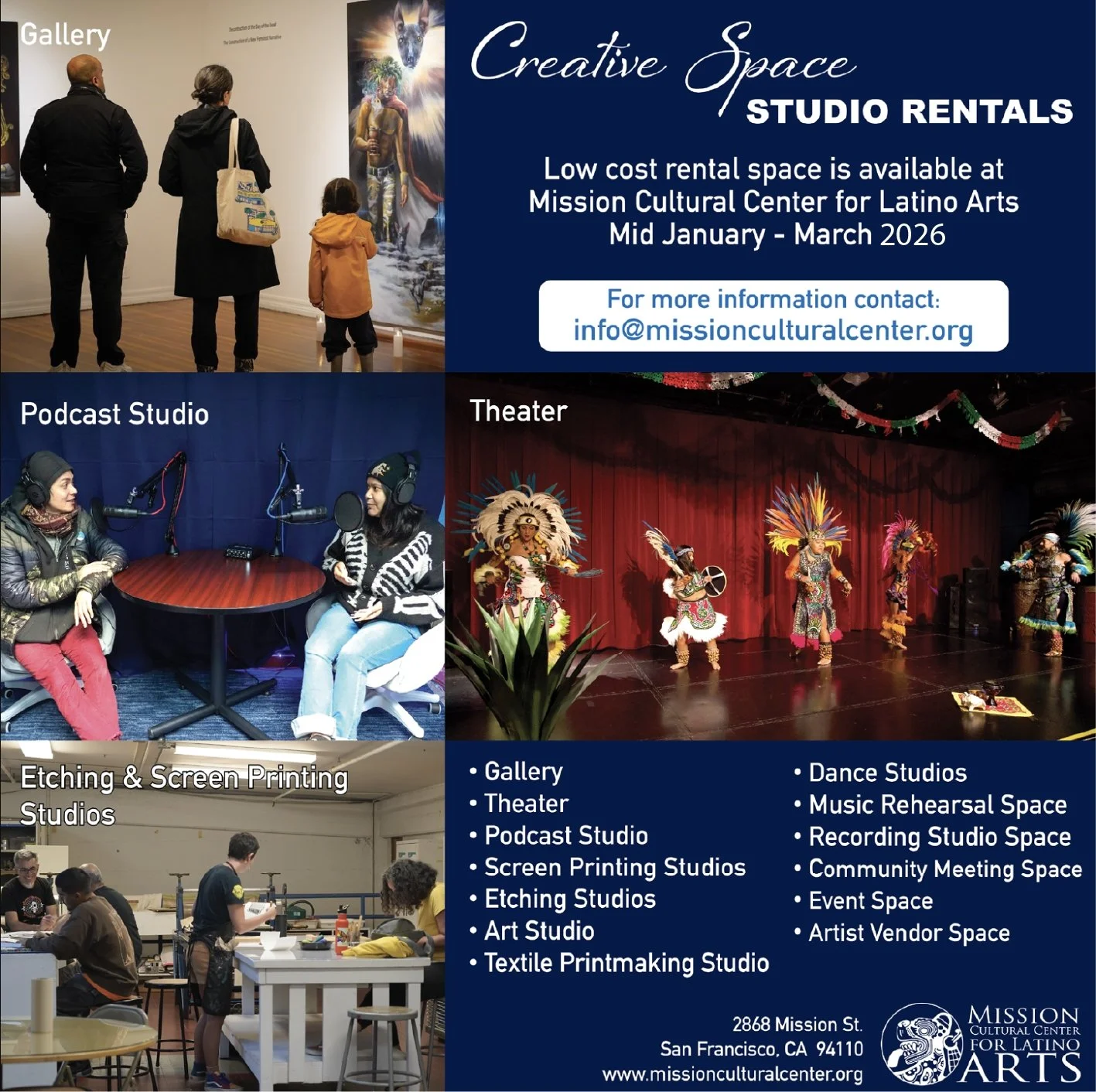 Creative Space Studio Rentals