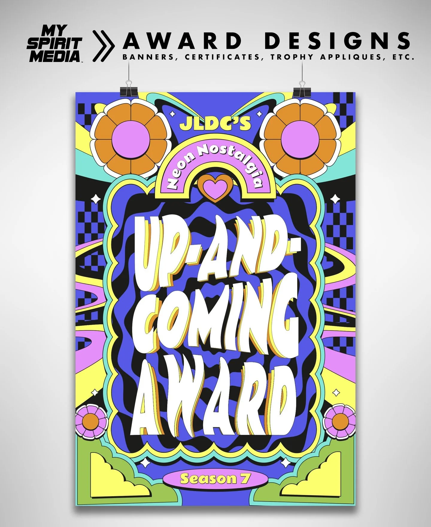 Are you hosting a competition, holding an awards ceremony, or wanting to showcase your season's accomplishments? Choose between our multiple custom award design services to celebrate! Banners, certificates, trophy appliques, and more. Contact us for