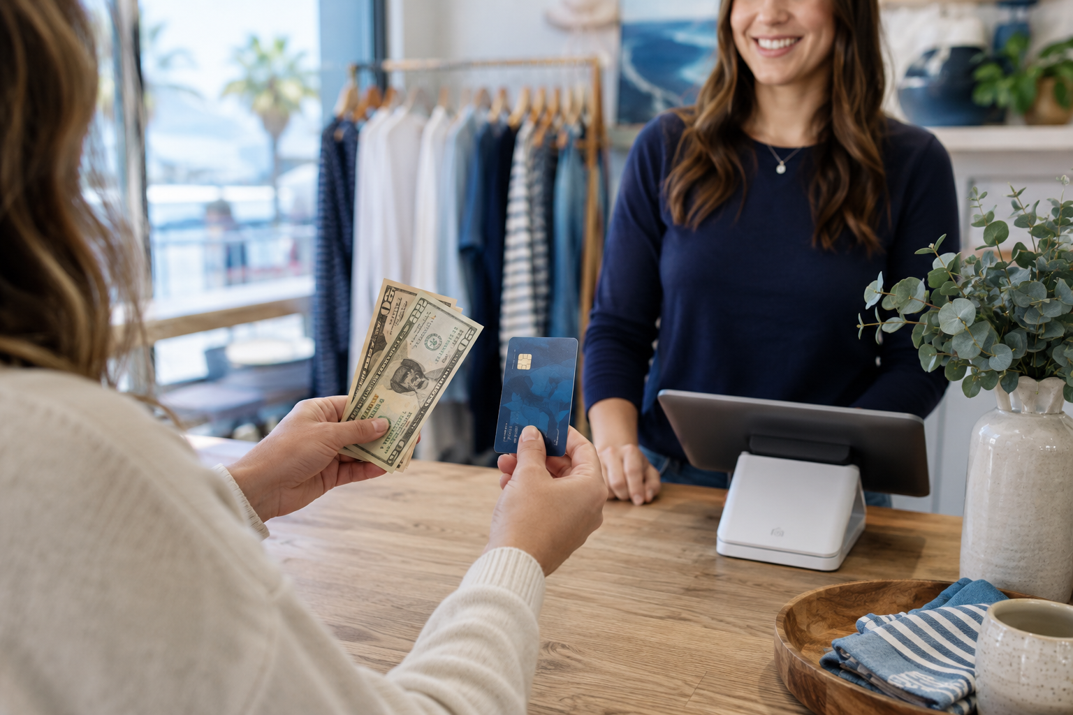 South Bay business owner offering customers cash and card pricing options through dual pricing