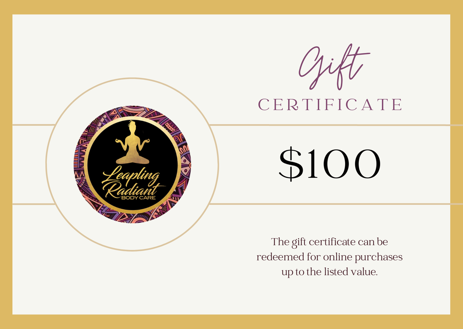 Elegant Gift Certificate Template