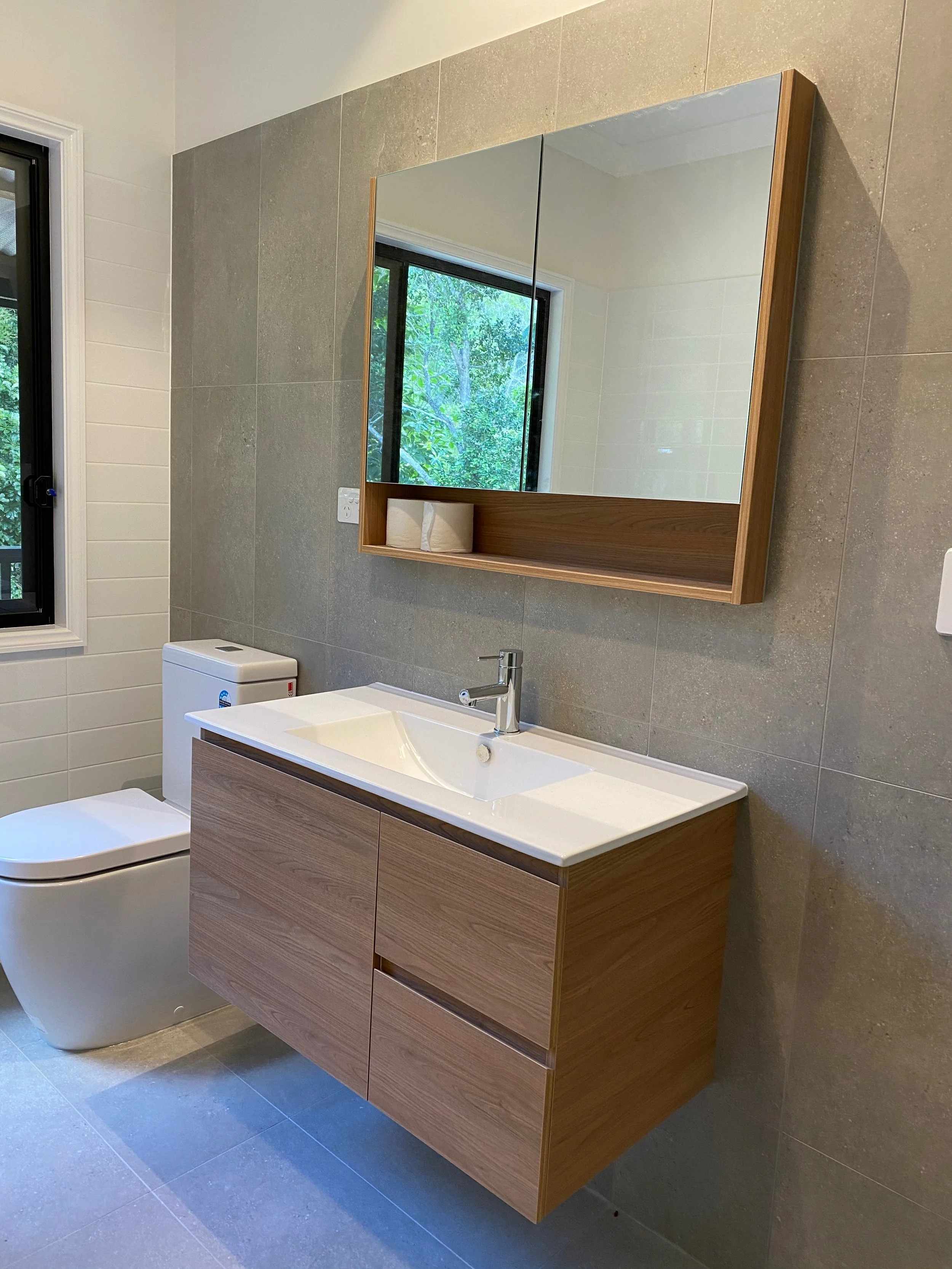 Bathroom renovation, Stokers Siding