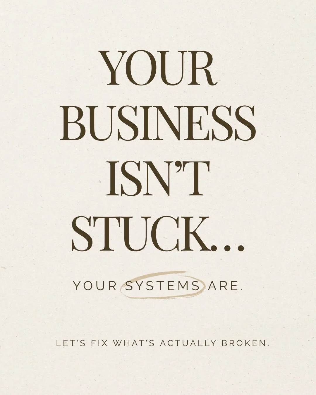 You&rsquo;re not stuck.👀
You&rsquo;re just unstructured.😭
And structure isn&rsquo;t boring.. it&rsquo;s the part that leads to freedom! 

Because when you have systems:
✔ You show up consistently
✔ Your content has direction
✔ Your business stops d