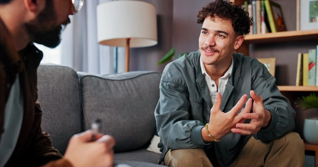 Client speaking with a Christian counselor during a faith-based therapy session in Phoenix AZ