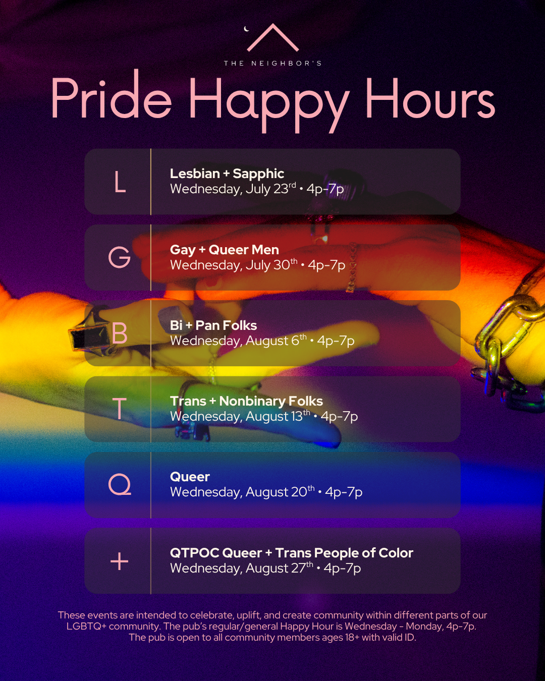 Lesbian + Sapphic Pride Happy Hour